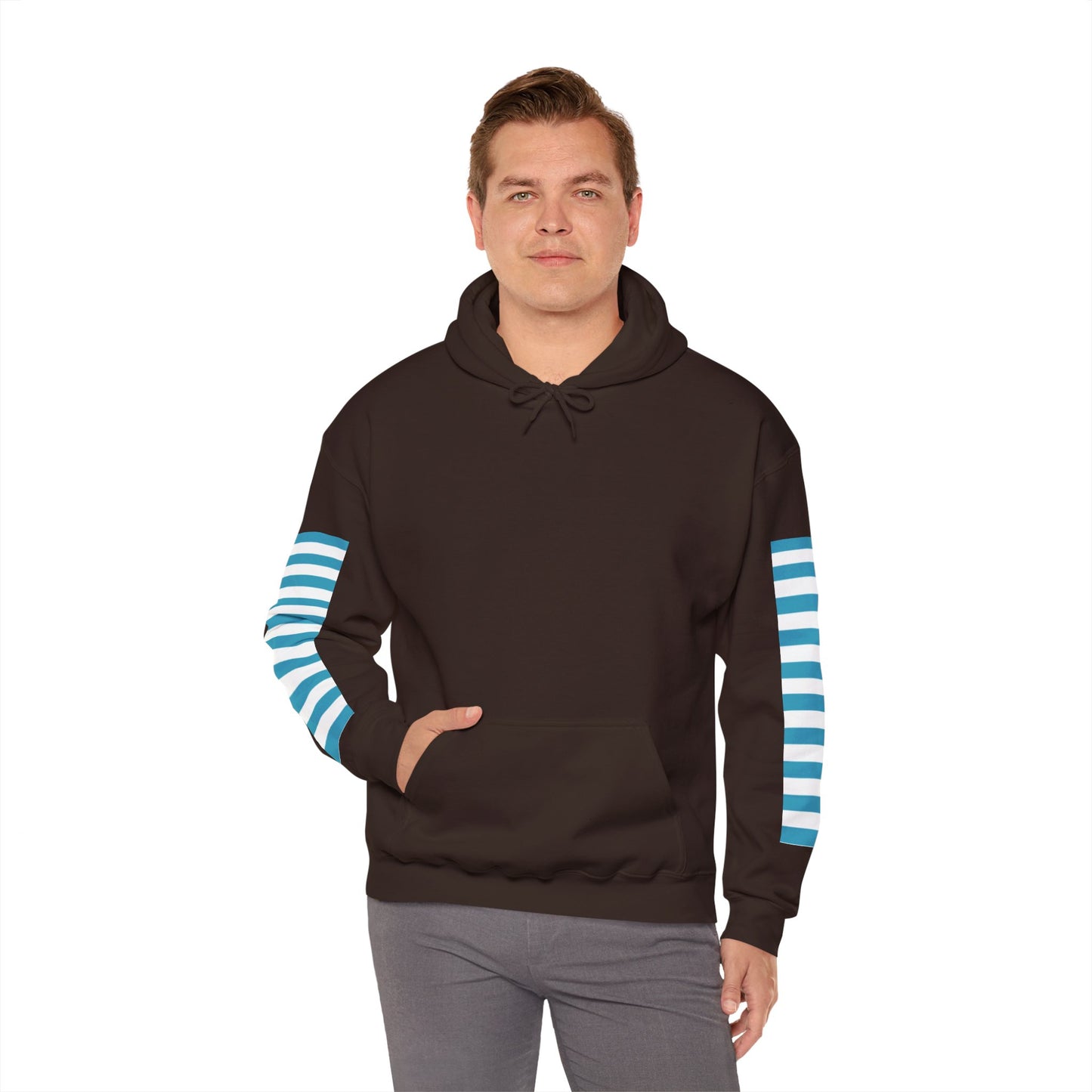 Unisex Striped Heavy Blend Hoodie - Cozy Fashion Statement