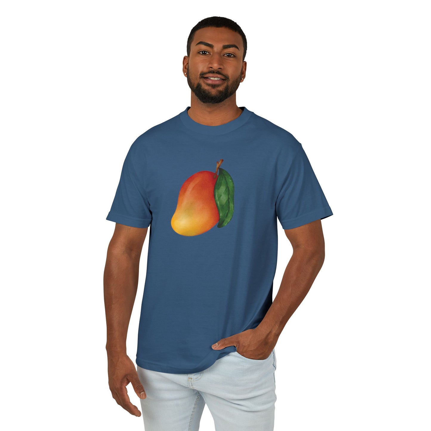 Mango Graphic Heavyweight Tee - Unisex Cotton T-Shirt for Fruit Lovers