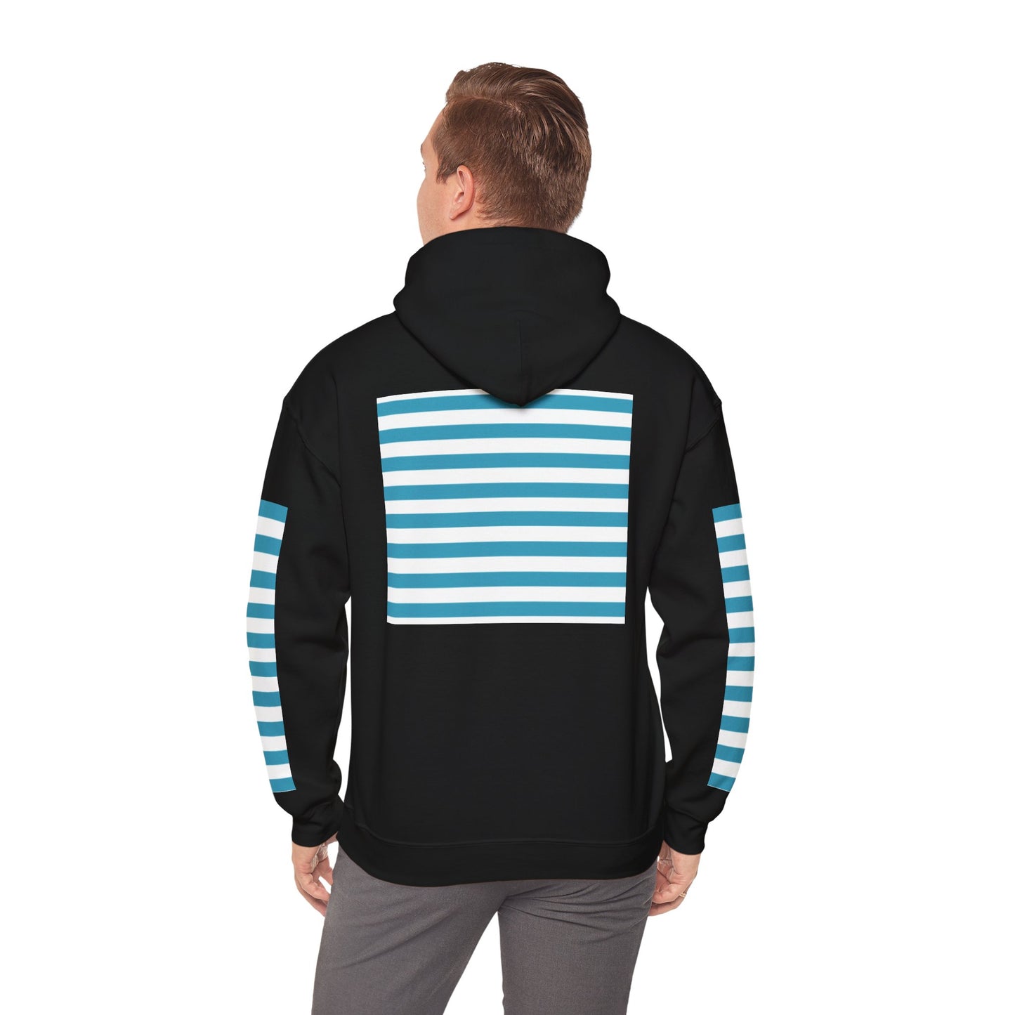 Unisex Striped Heavy Blend Hoodie - Cozy Fashion Statement