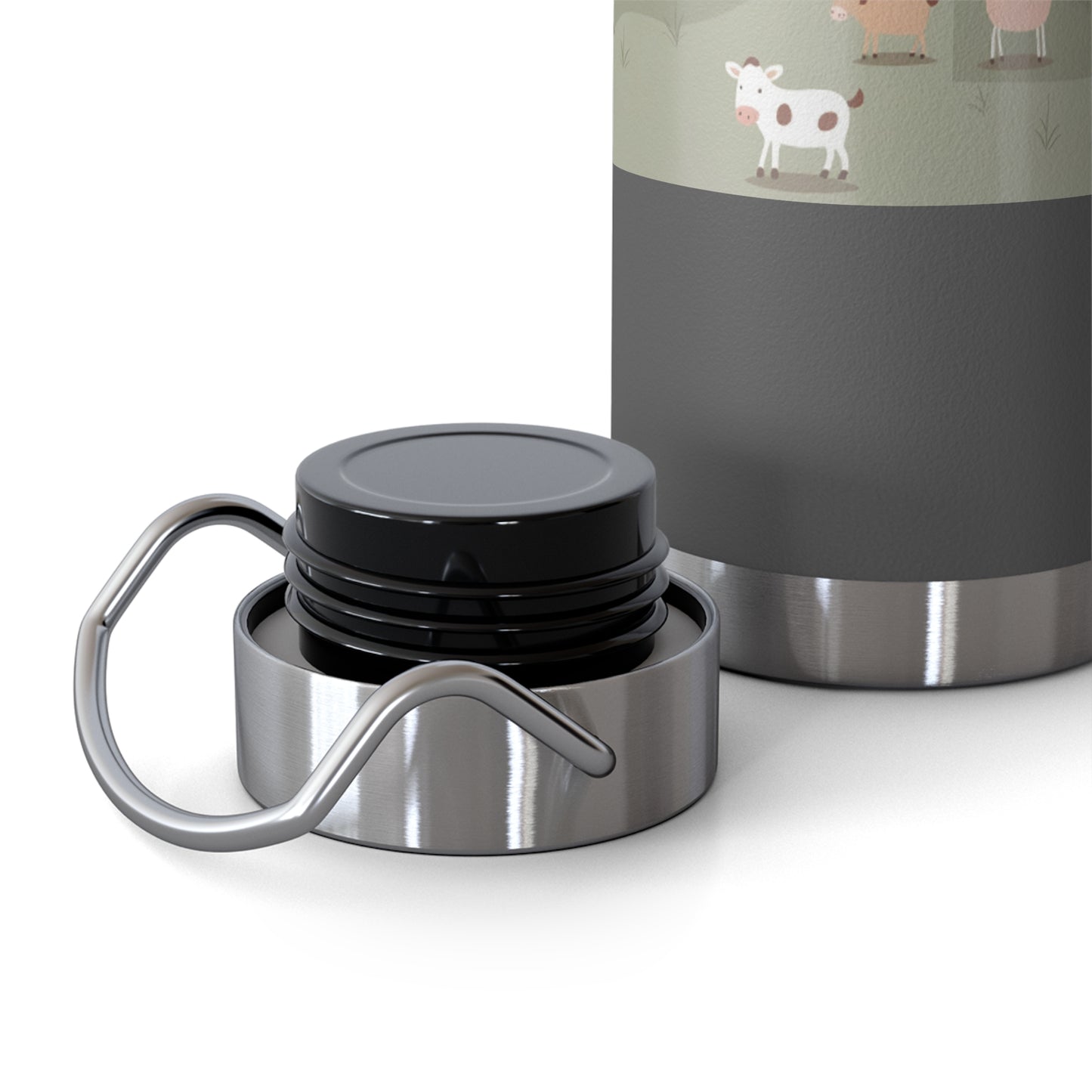 Farmhouse Style Copper Vacuum Insulated Bottle - 22oz with Pastoral Design