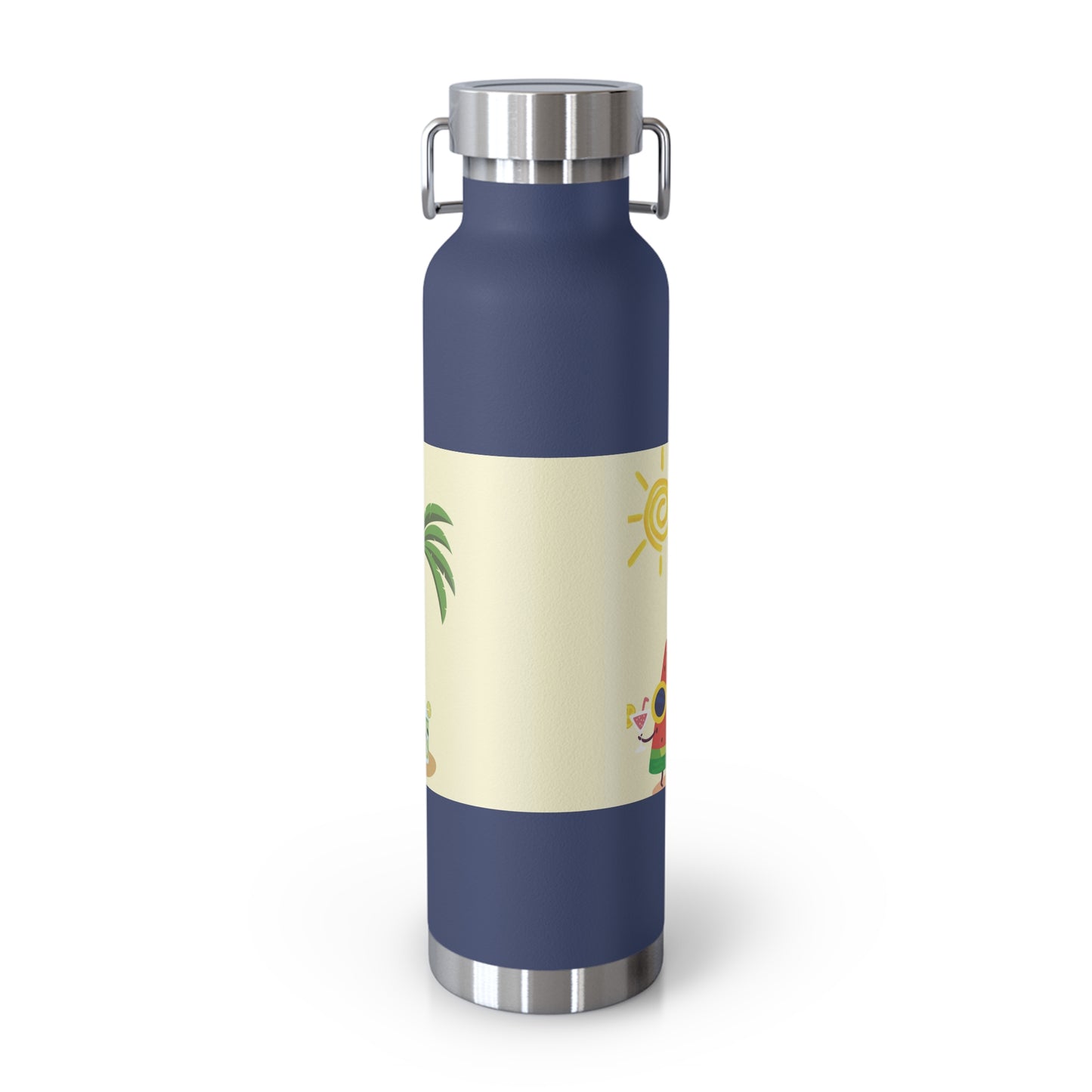 Tropical Fun Insulated Bottle - 22oz, Summer Vibes with Cute Fruit Characters