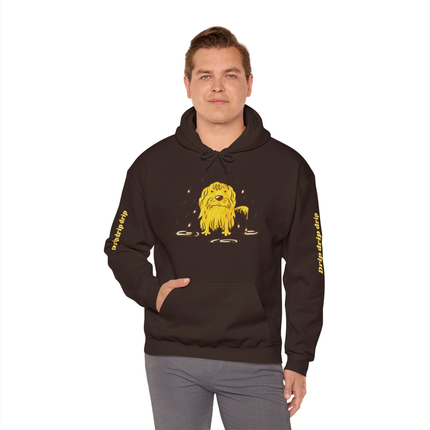 Playful Drip Graphic Unisex Hoodie - Perfect for Casual Outings & Cozy Days