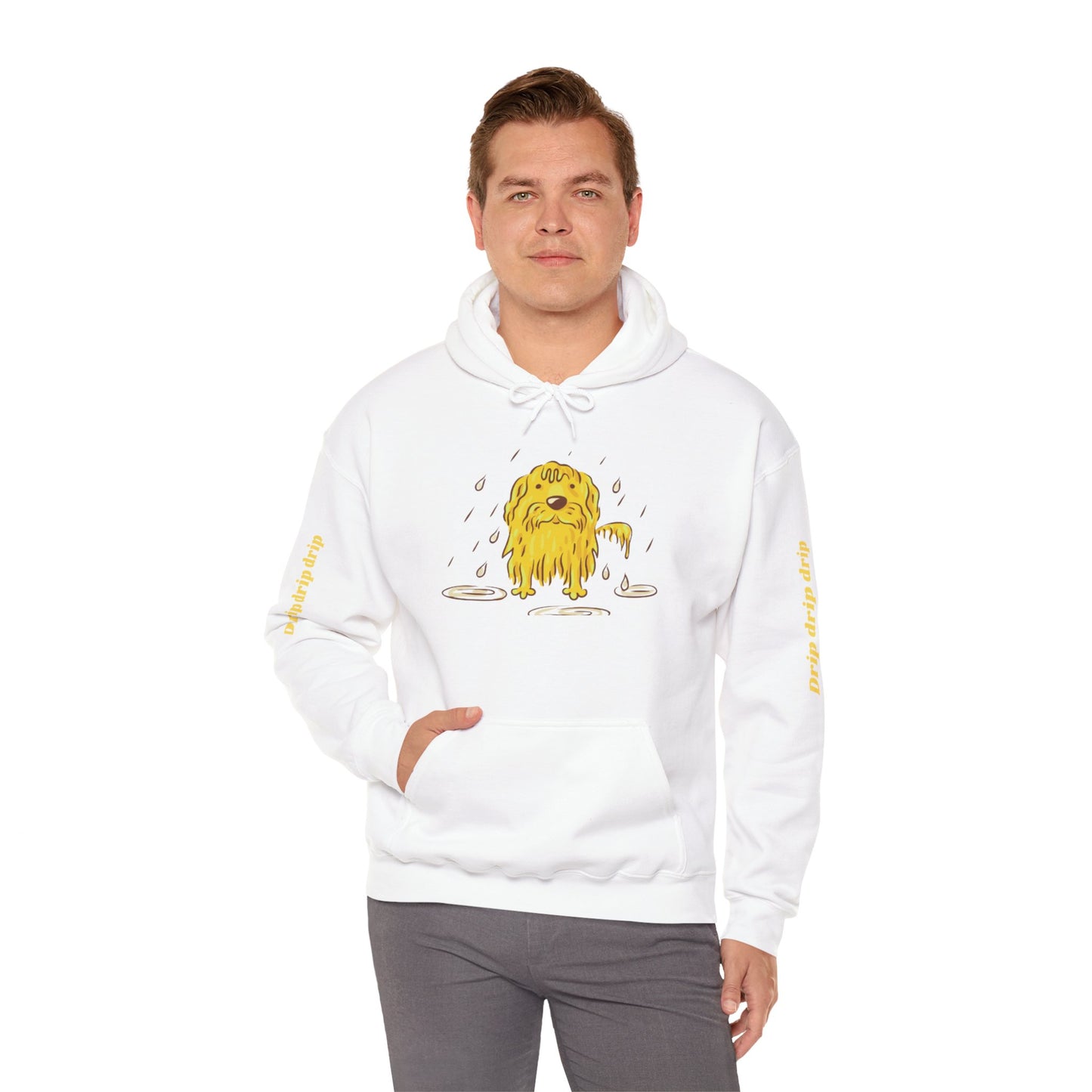 Playful Drip Graphic Unisex Hoodie - Perfect for Casual Outings & Cozy Days