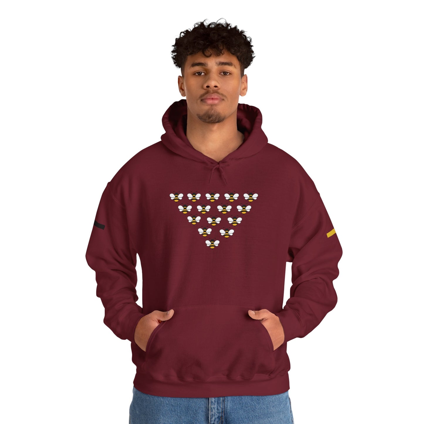 Bee Pattern Unisex Hoodie - Cozy, Stylish Sweatshirt for Nature Lovers