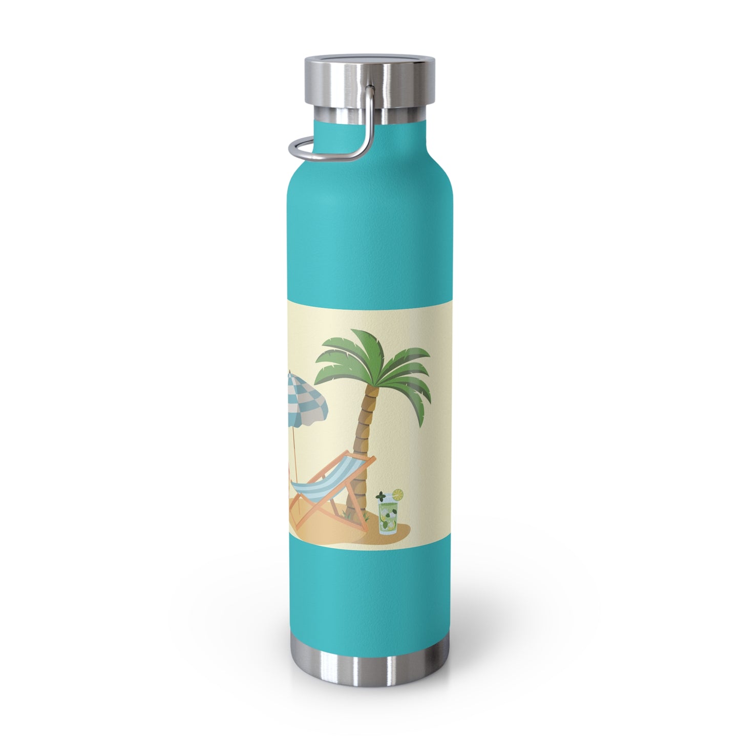 Tropical Fun Insulated Bottle - 22oz, Summer Vibes with Cute Fruit Characters