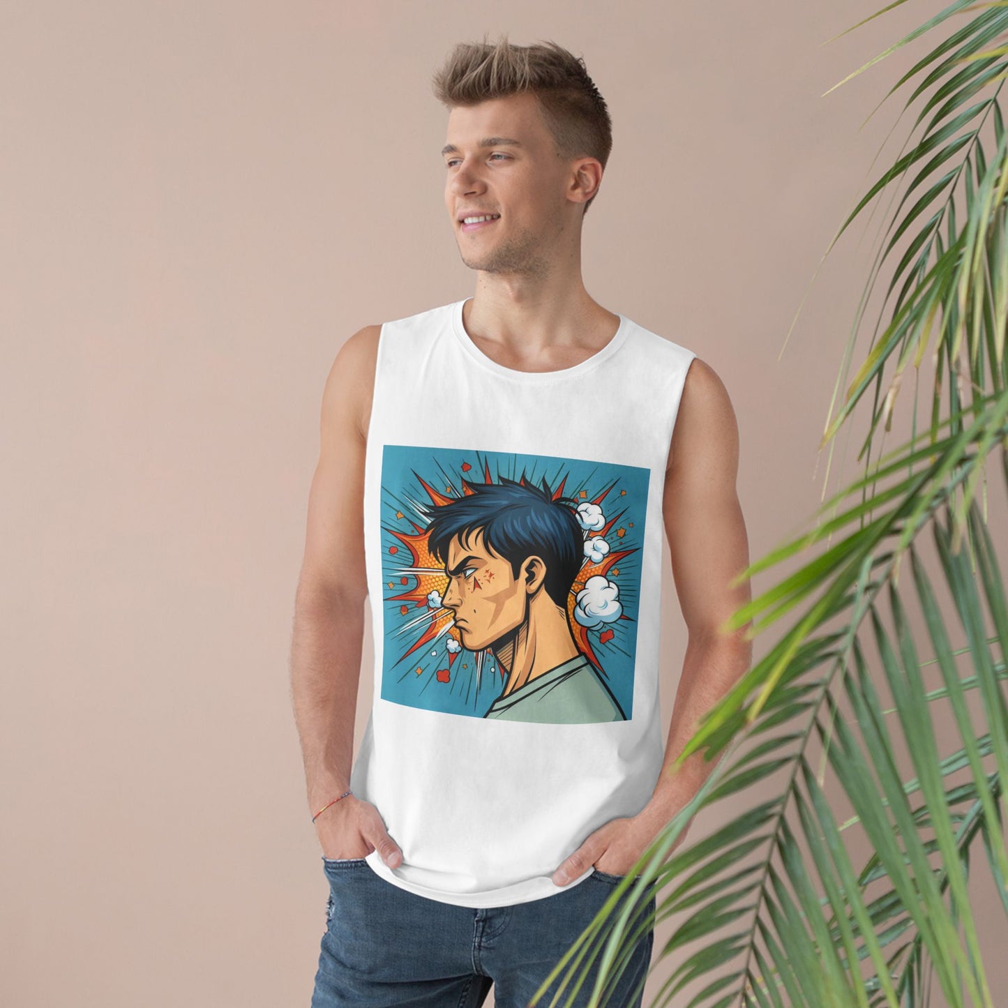 Unisex Comic Explosion Tank Top - Graphic Tee for Casual Style