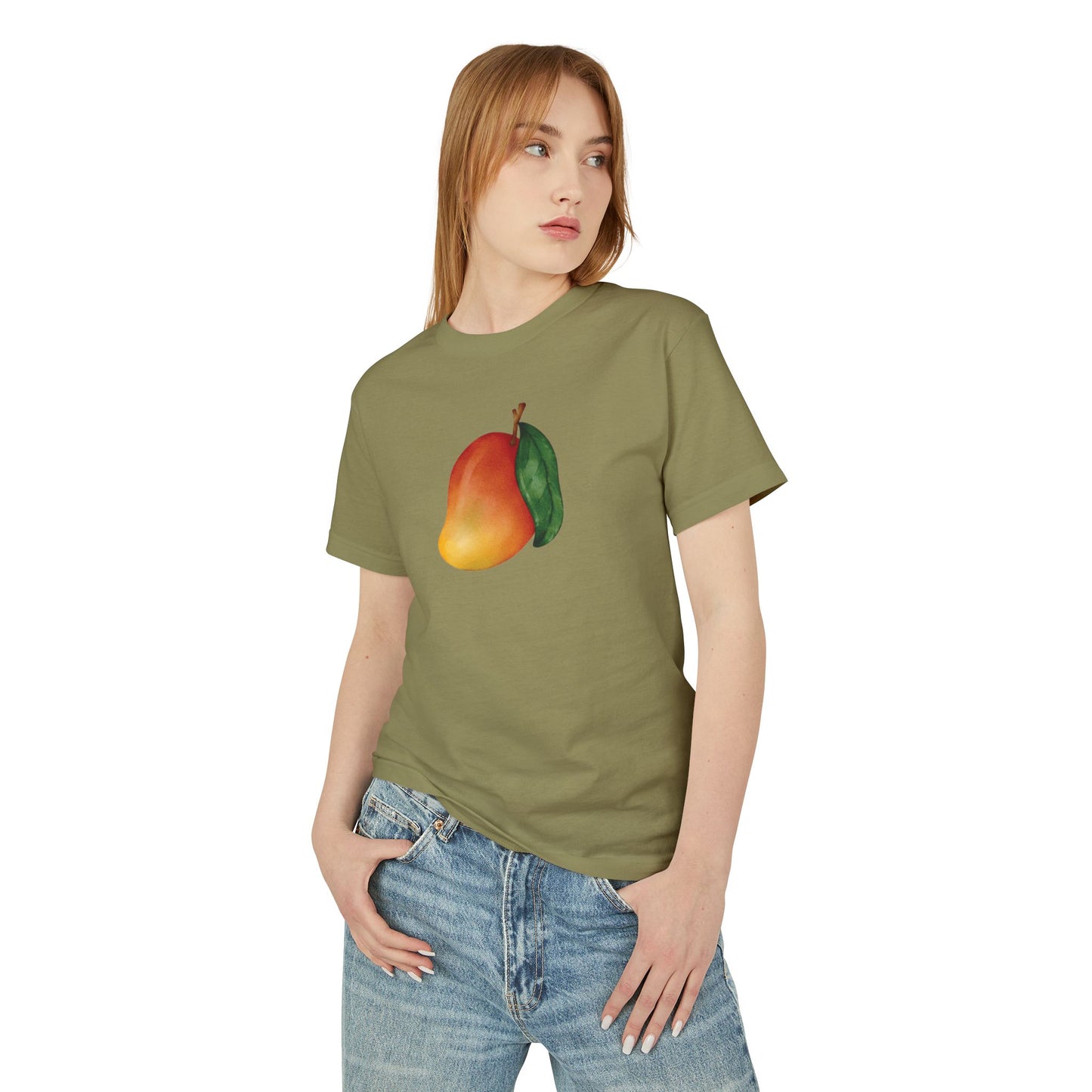 Mango Graphic Heavyweight Tee - Unisex Cotton T-Shirt for Fruit Lovers