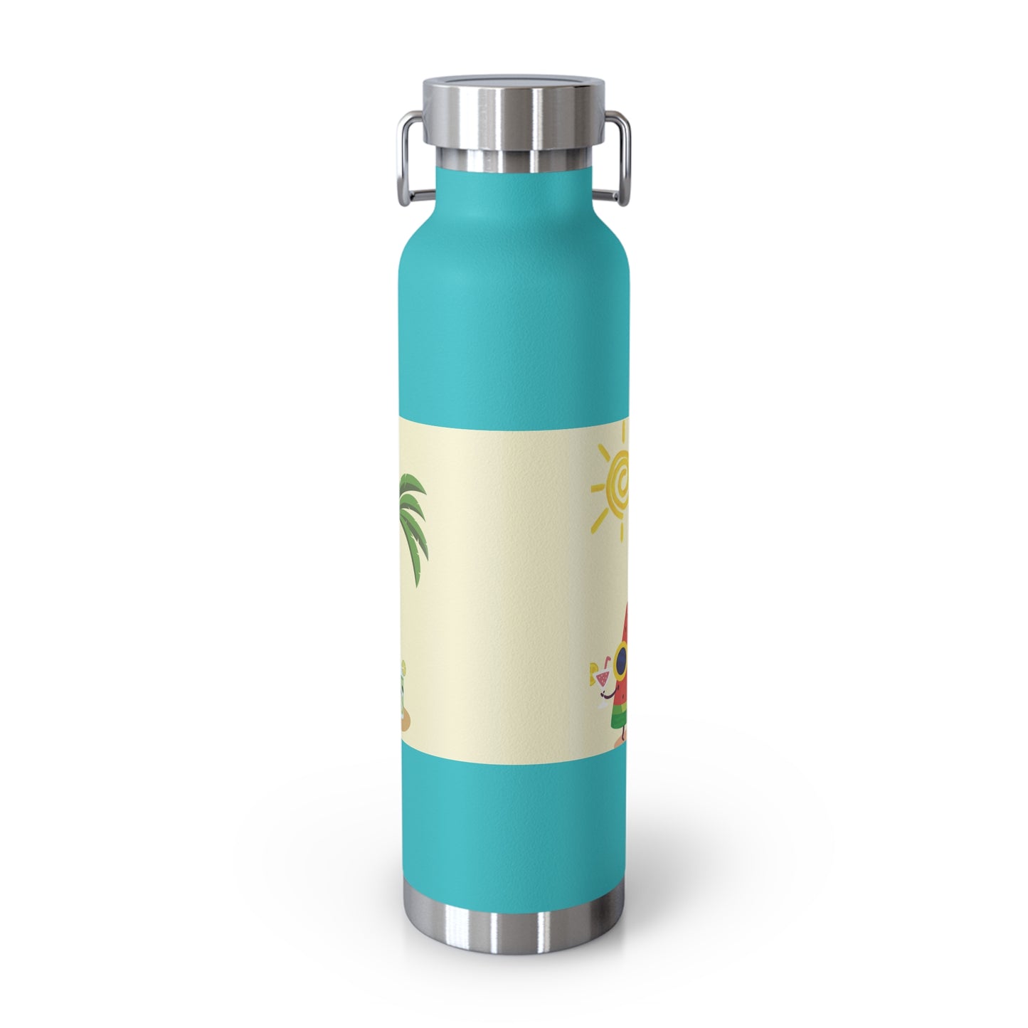 Tropical Fun Insulated Bottle - 22oz, Summer Vibes with Cute Fruit Characters