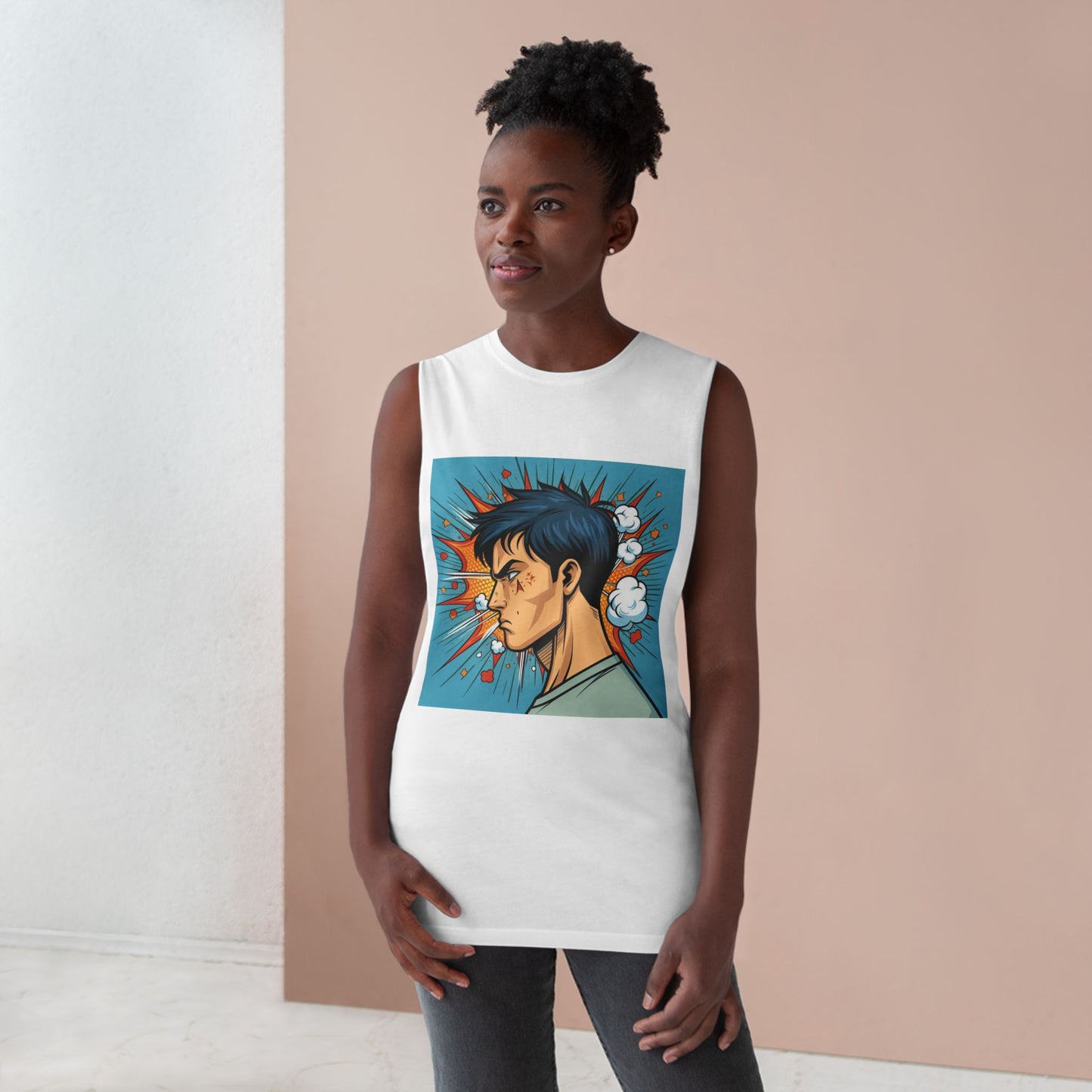Unisex Comic Explosion Tank Top - Graphic Tee for Casual Style