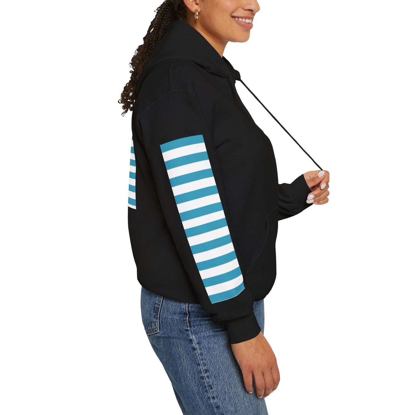 Unisex Striped Heavy Blend Hoodie - Cozy Fashion Statement