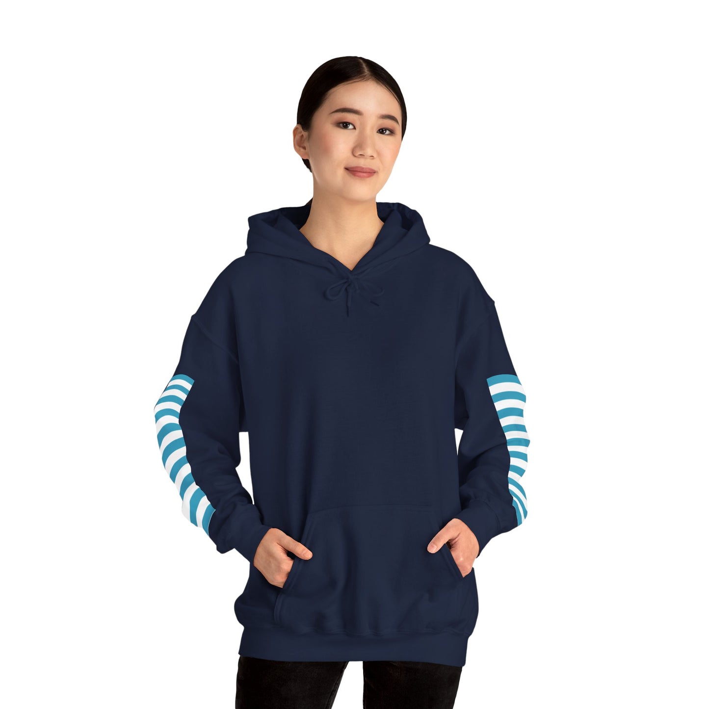 Unisex Striped Heavy Blend Hoodie - Cozy Fashion Statement