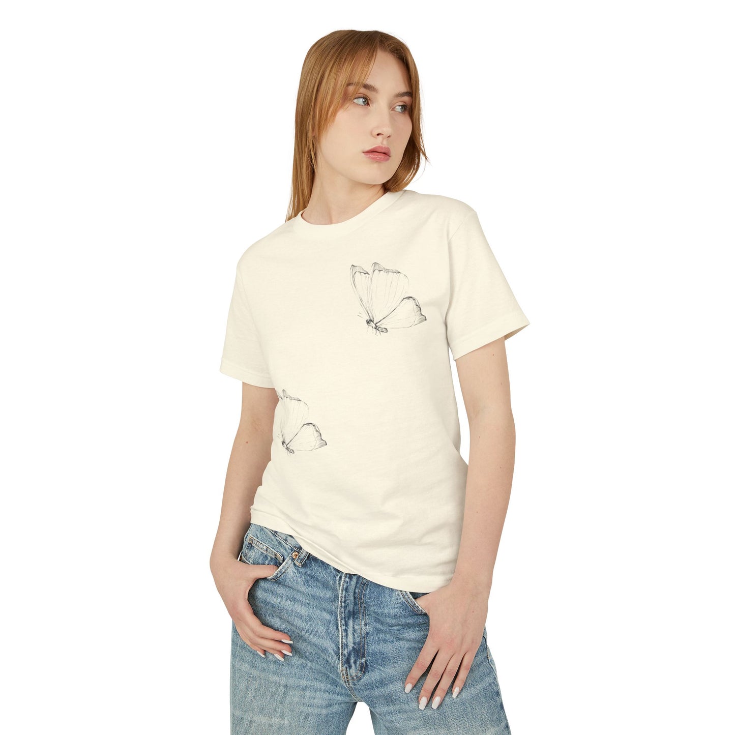 Butterfly Graphic Unisex Tee - Soft Cotton Casual Shirt for Nature Lovers