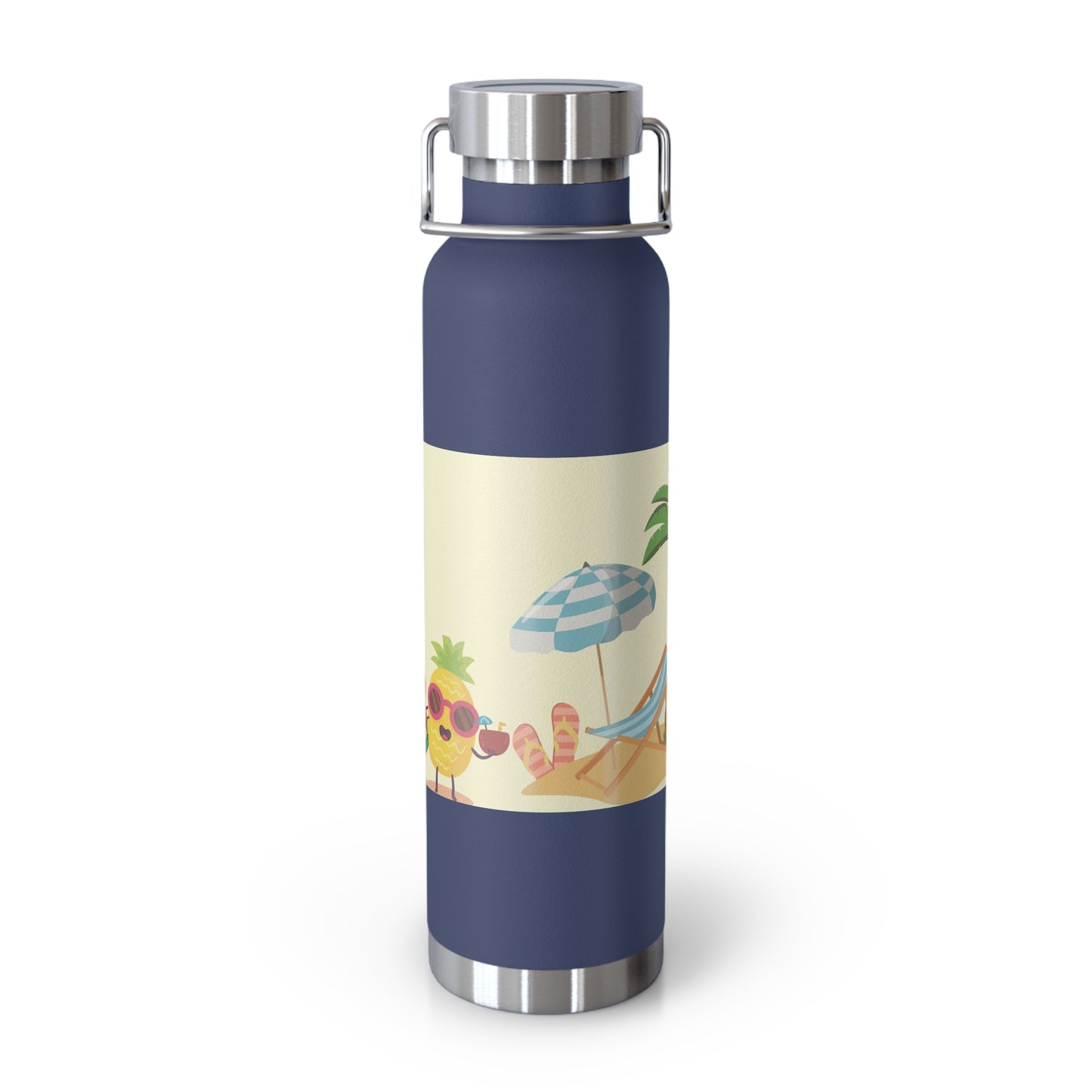 Tropical Fun Insulated Bottle - 22oz, Summer Vibes with Cute Fruit Characters