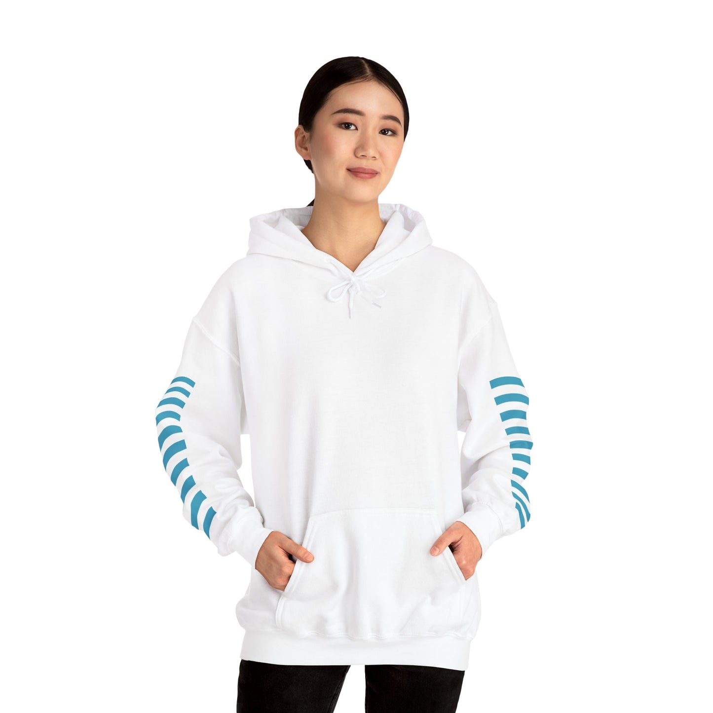 Unisex Striped Heavy Blend Hoodie - Cozy Fashion Statement