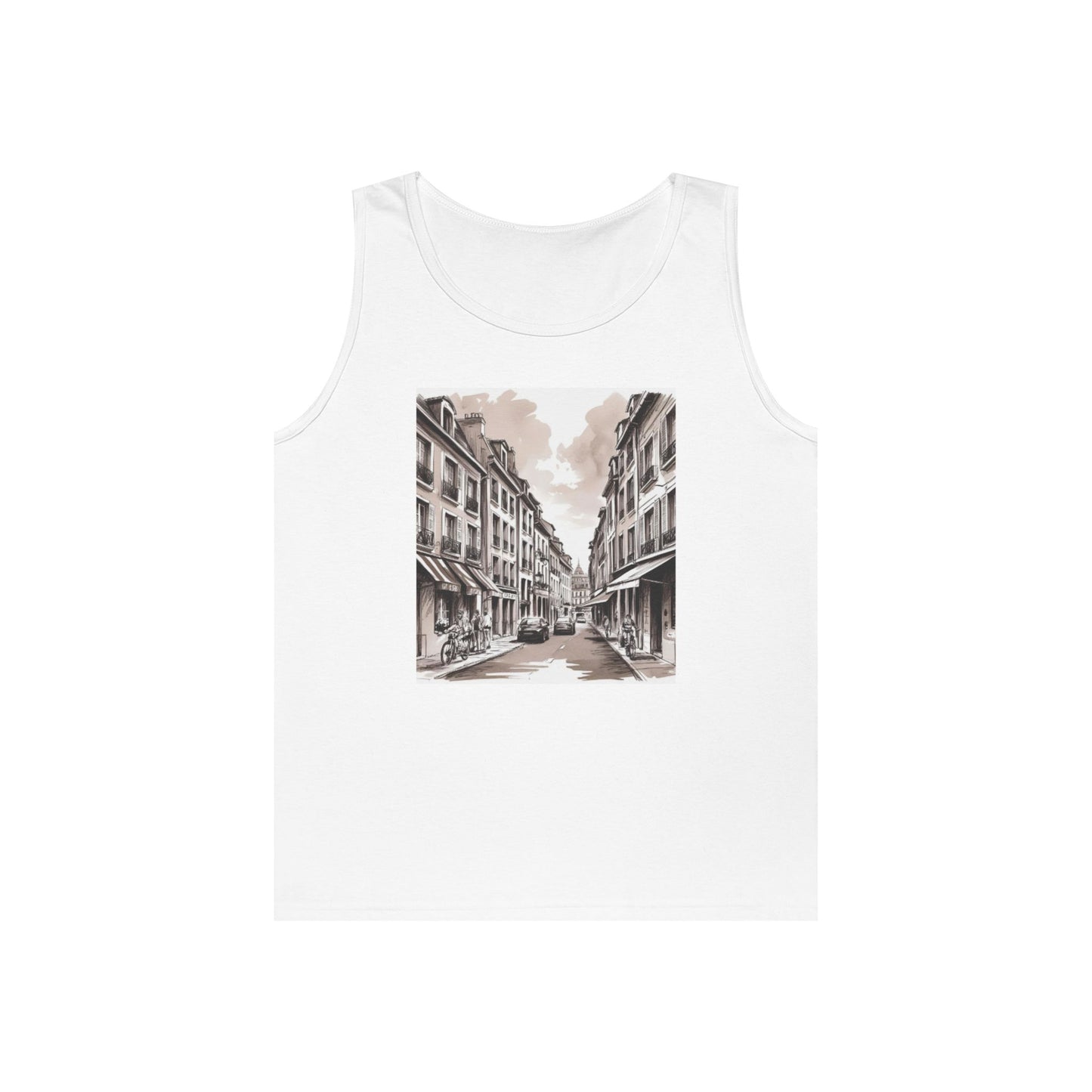 Vintage Cityscape Unisex Heavy Cotton Tank Top