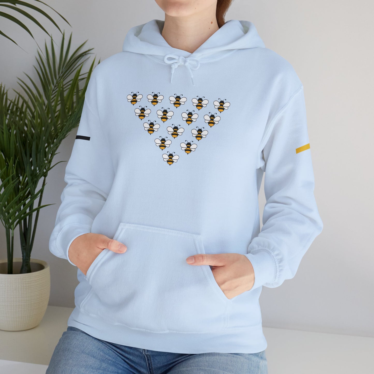 Bee Pattern Unisex Hoodie - Cozy, Stylish Sweatshirt for Nature Lovers