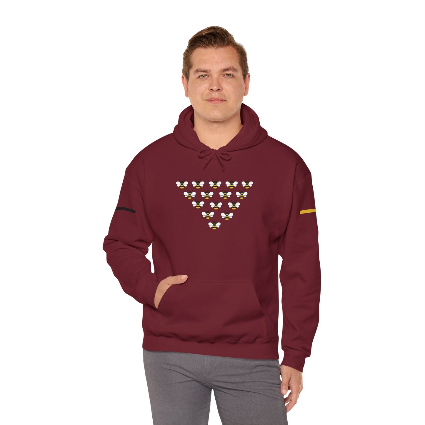 Bee Pattern Unisex Hoodie - Cozy, Stylish Sweatshirt for Nature Lovers