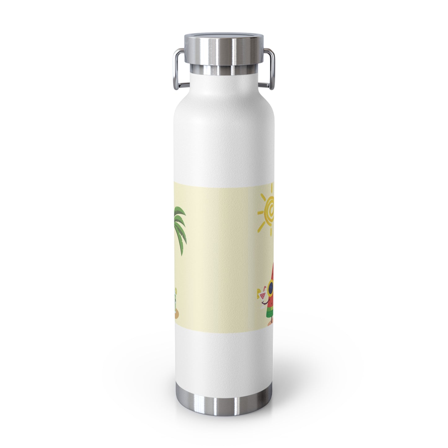 Tropical Fun Insulated Bottle - 22oz, Summer Vibes with Cute Fruit Characters
