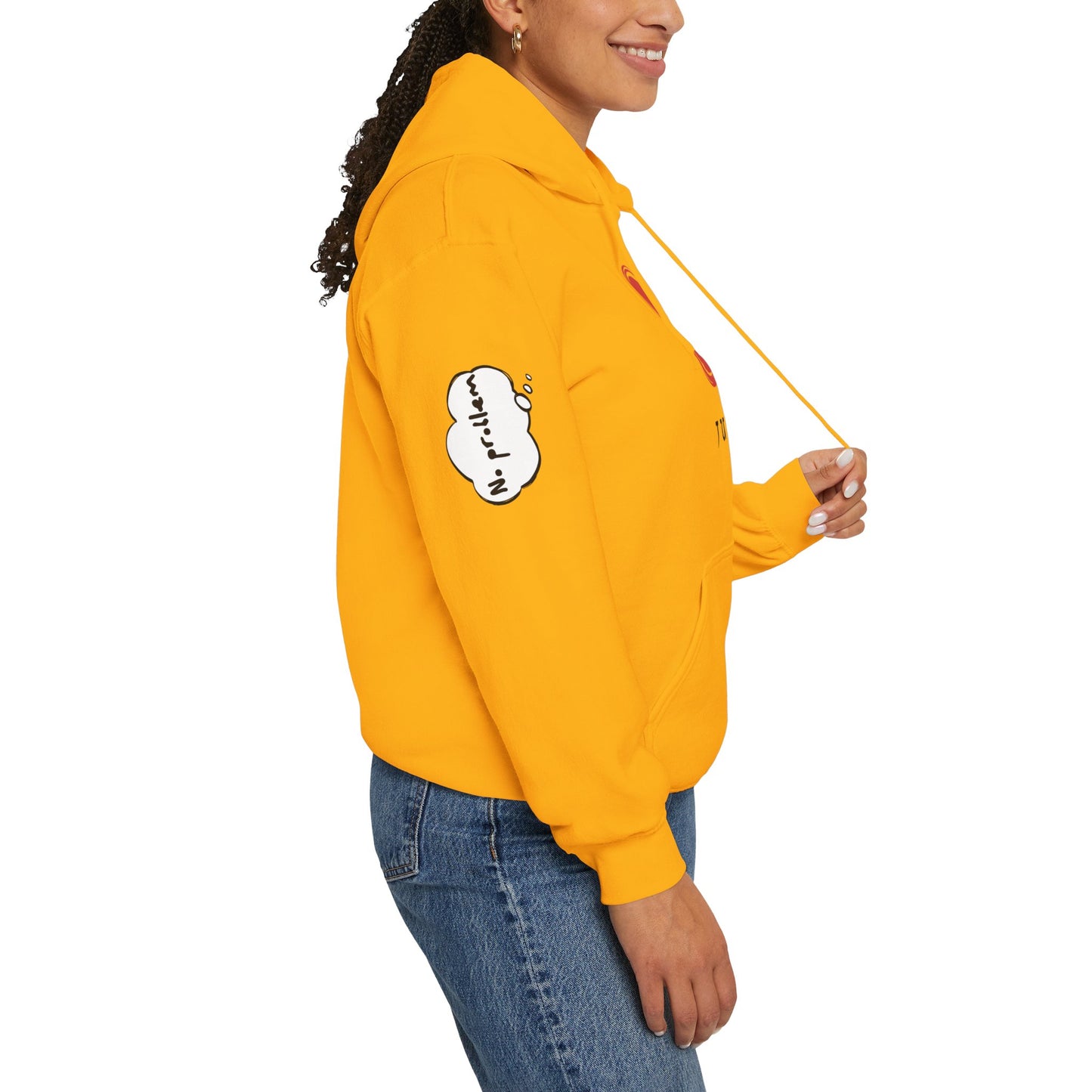 Japanese-Inspired Unisex Heavy Blend™ Hoodie - Minimalist Cloud & Circle Design