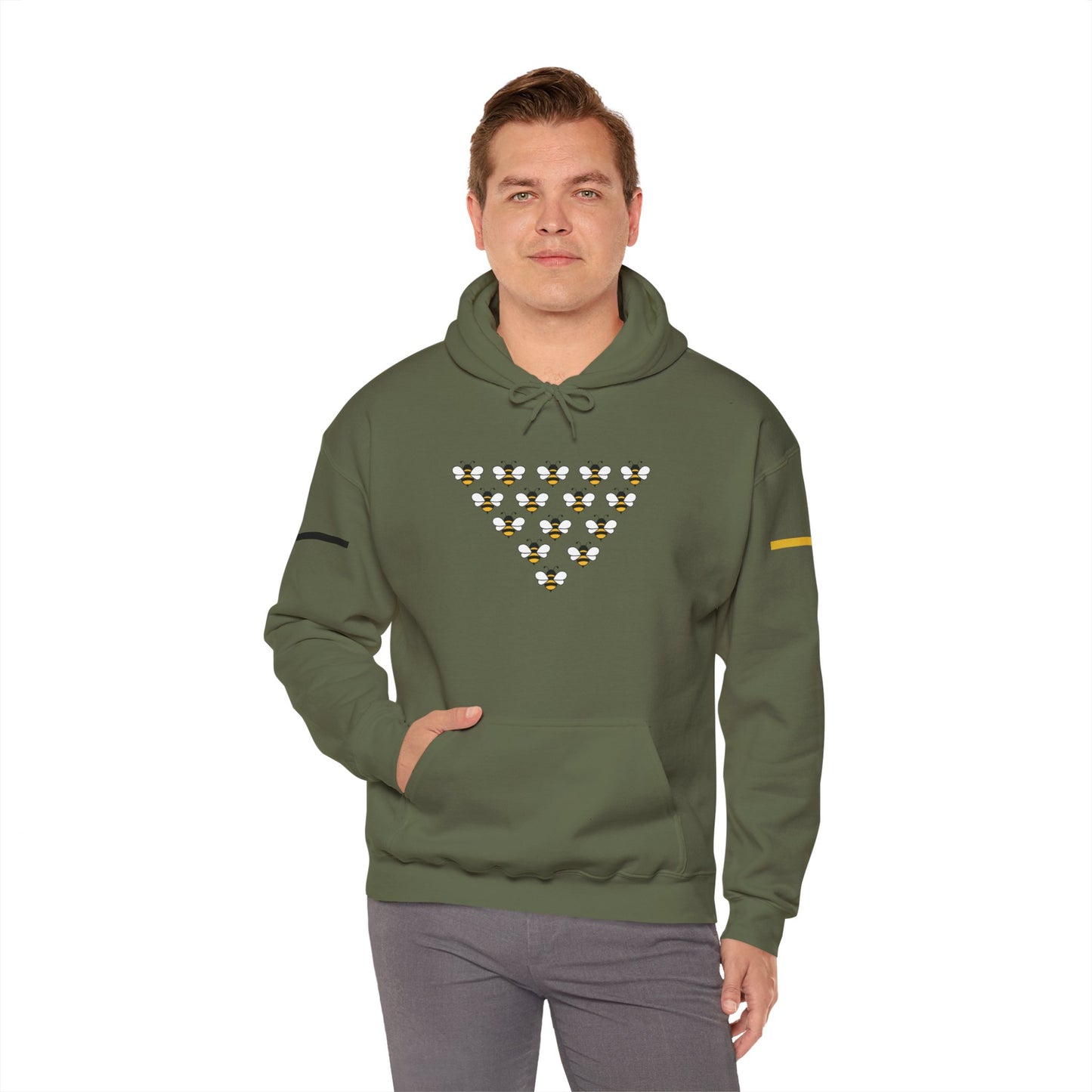 Bee Pattern Unisex Hoodie - Cozy, Stylish Sweatshirt for Nature Lovers