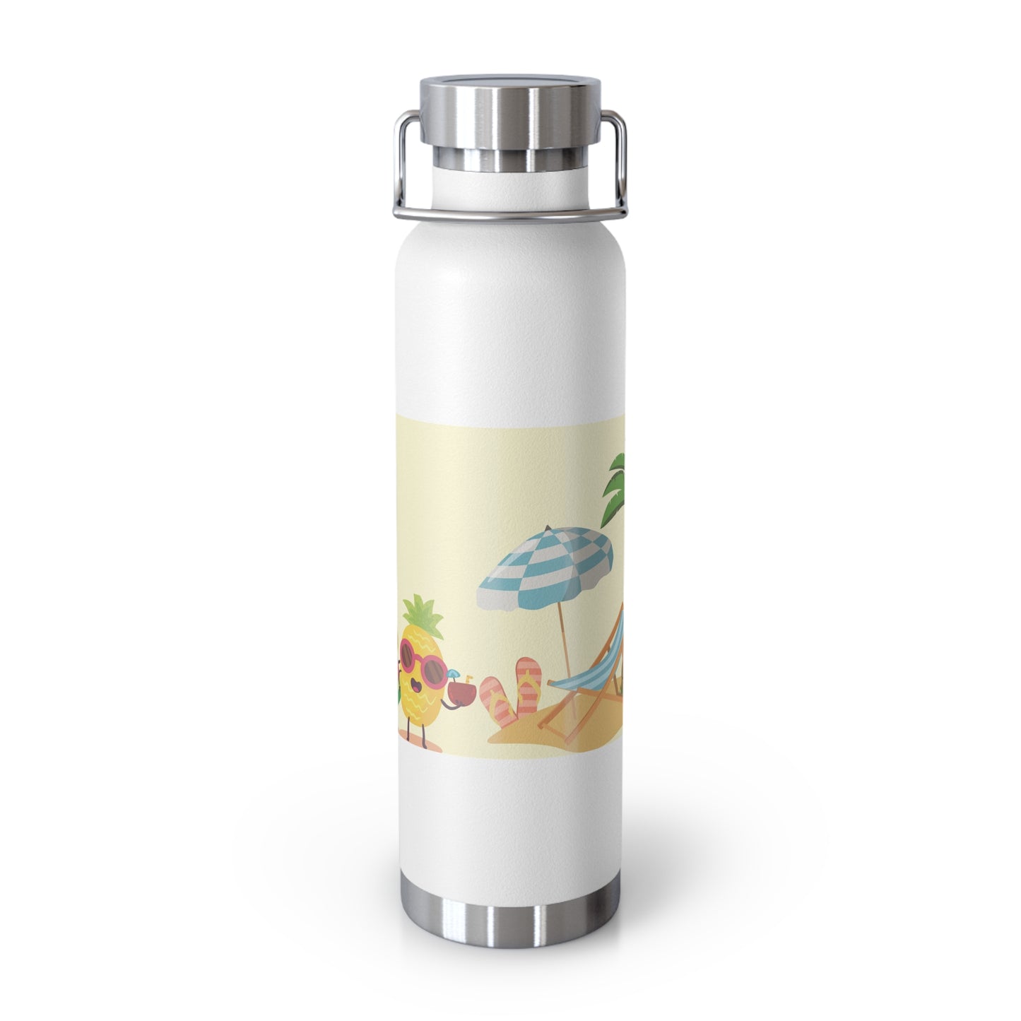 Tropical Fun Insulated Bottle - 22oz, Summer Vibes with Cute Fruit Characters
