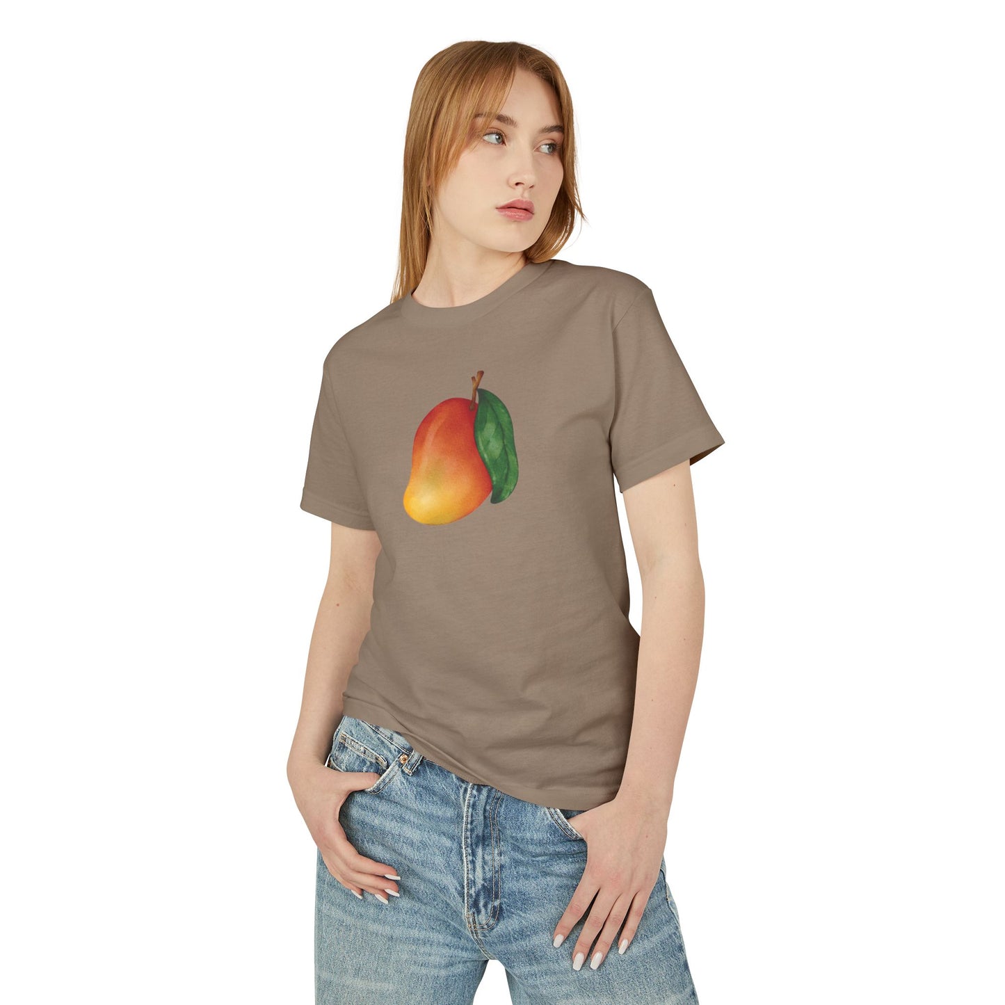 Mango Graphic Heavyweight Tee - Unisex Cotton T-Shirt for Fruit Lovers