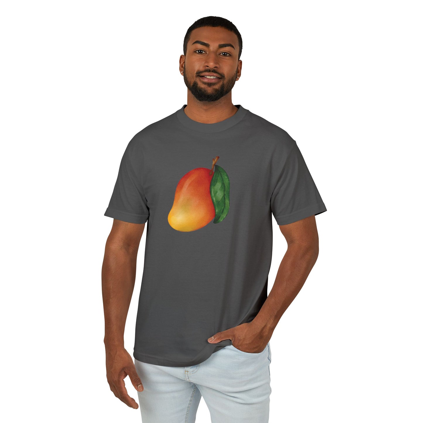 Mango Graphic Heavyweight Tee - Unisex Cotton T-Shirt for Fruit Lovers