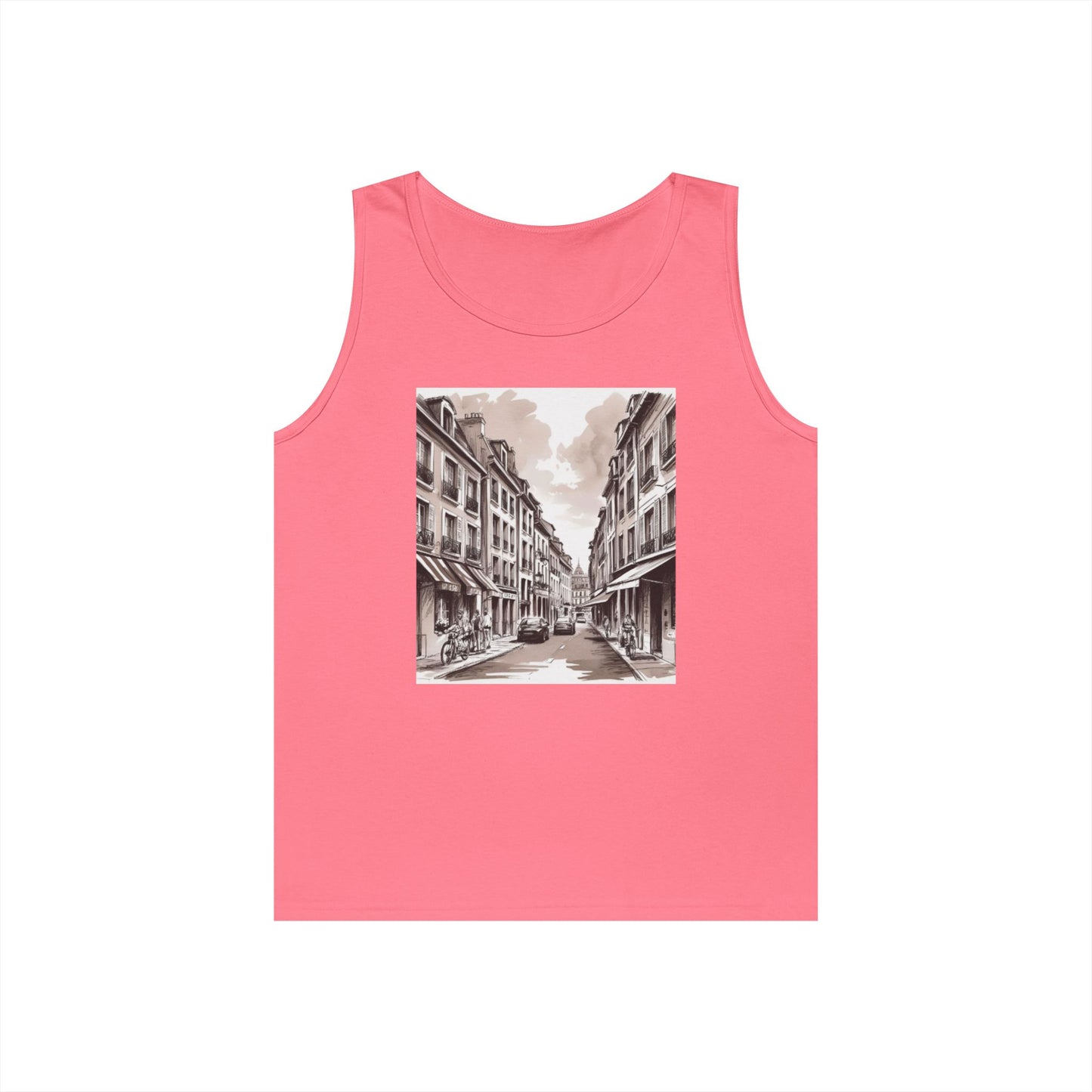 Vintage Cityscape Unisex Heavy Cotton Tank Top