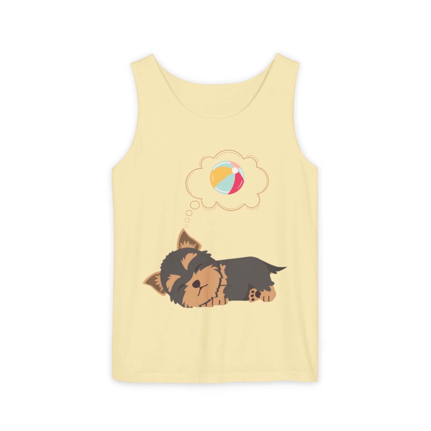 Cute Dog Dreaming Tank Top - Unisex Garment-Dyed Summer Wear