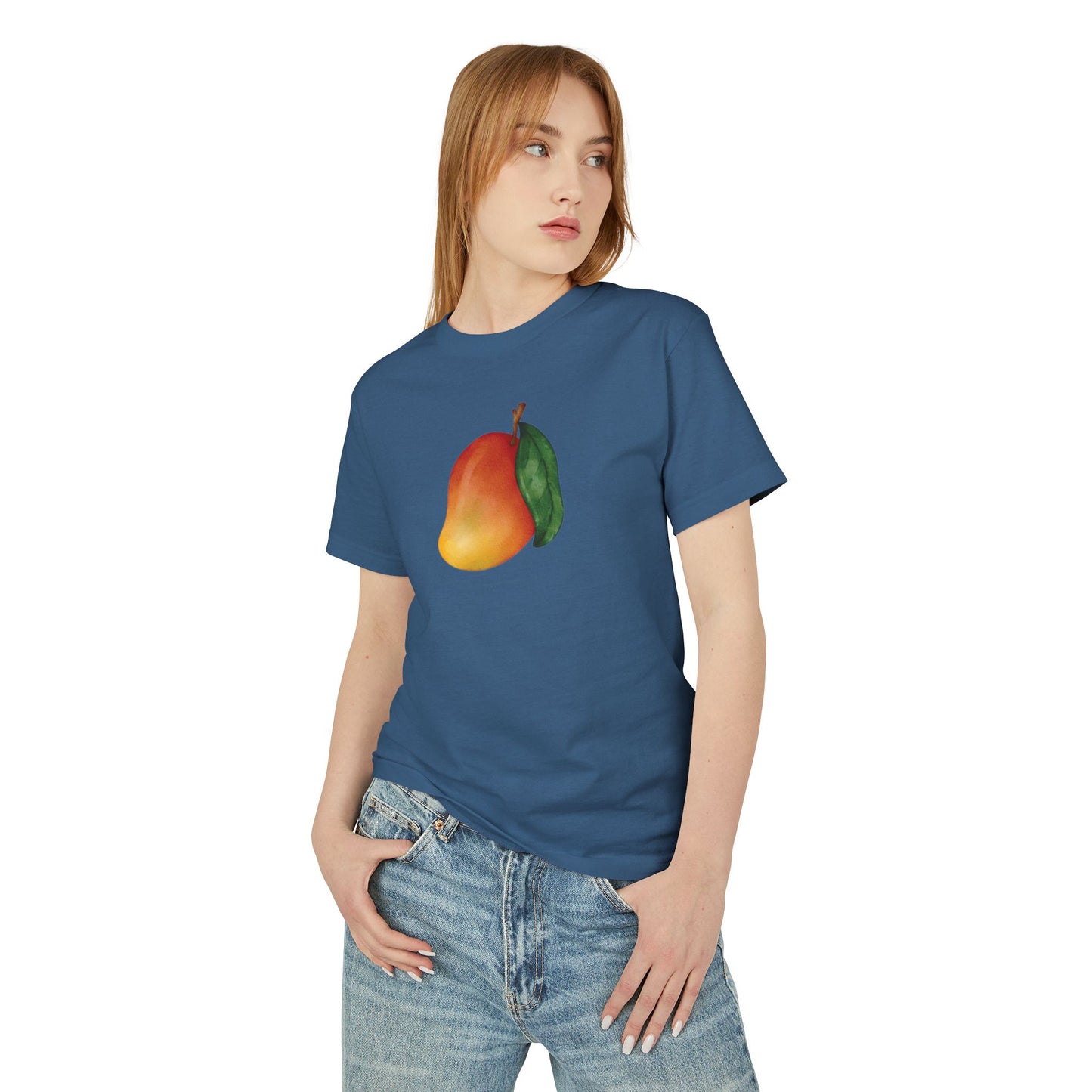 Mango Graphic Heavyweight Tee - Unisex Cotton T-Shirt for Fruit Lovers