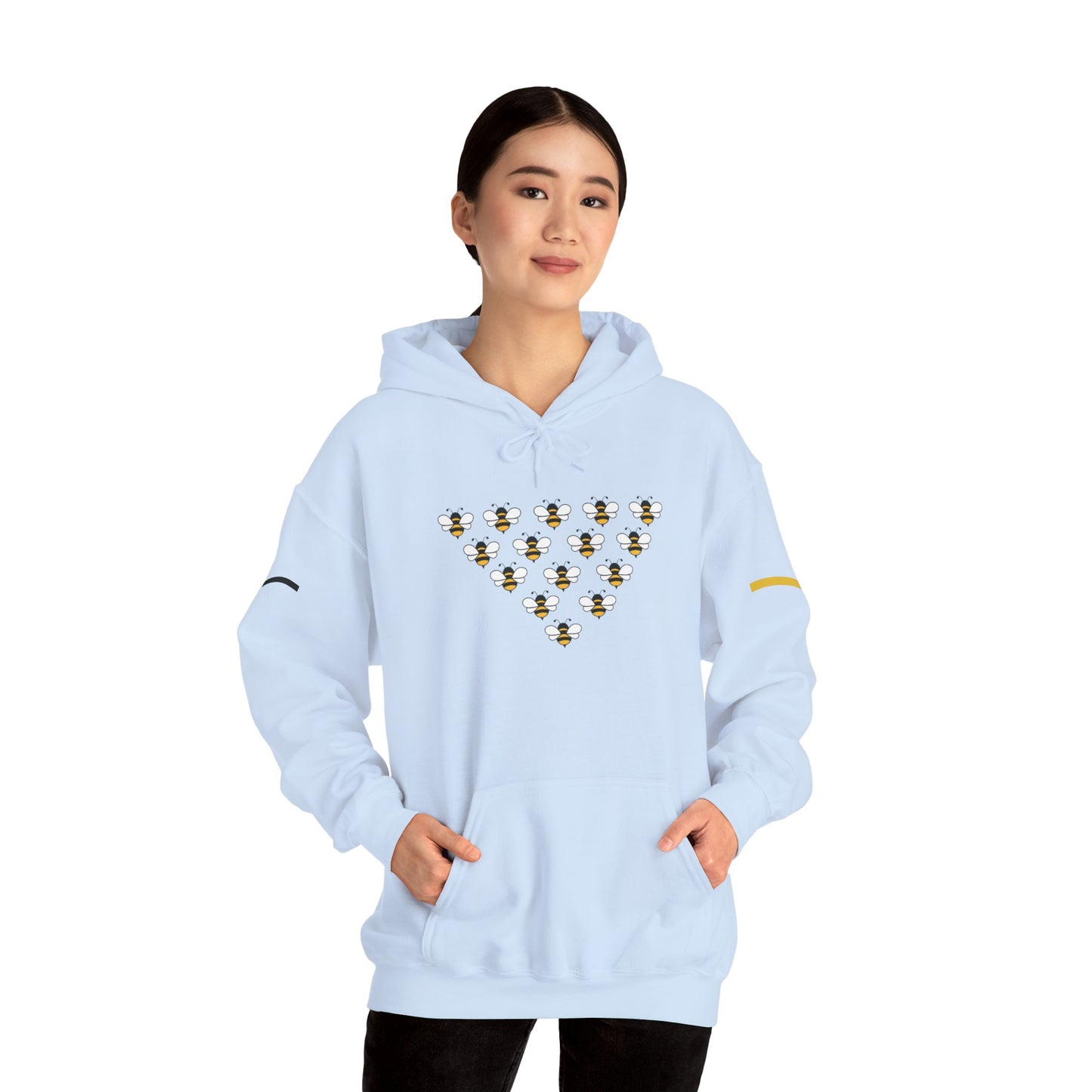 Bee Pattern Unisex Hoodie - Cozy, Stylish Sweatshirt for Nature Lovers