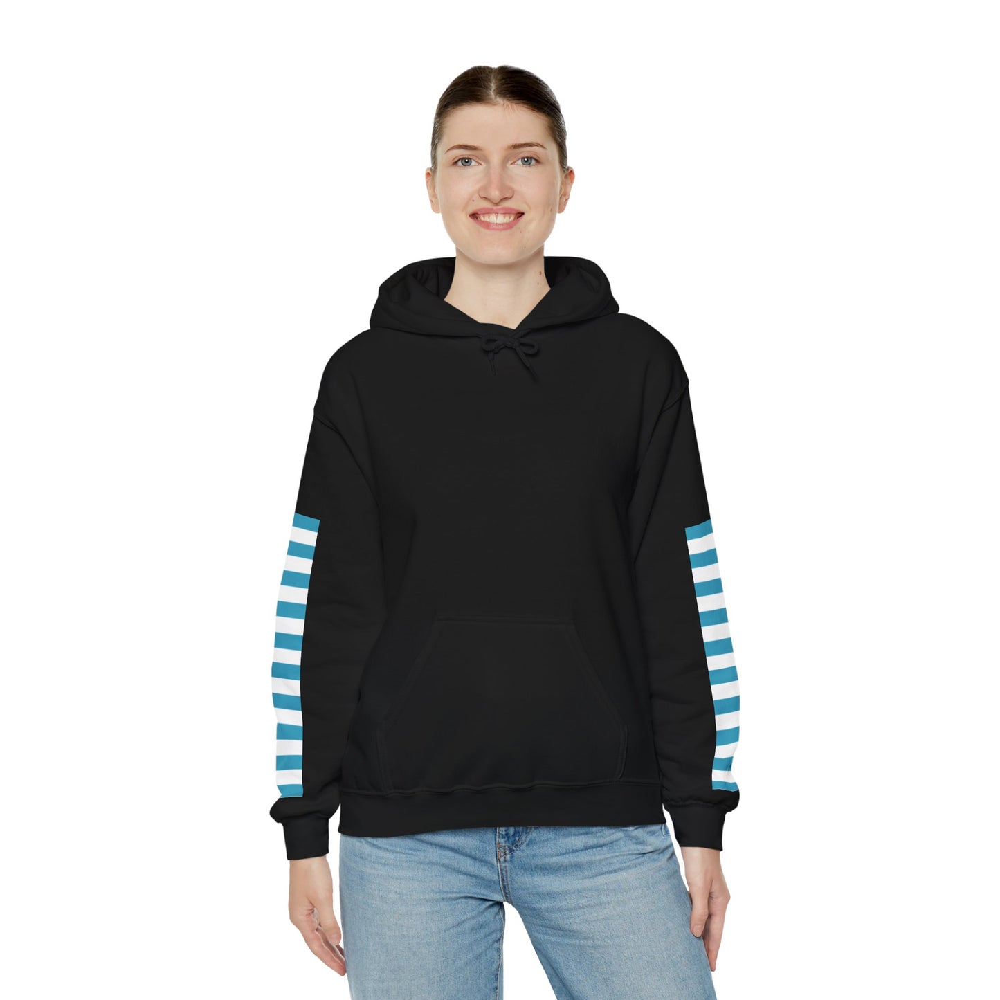 Unisex Striped Heavy Blend Hoodie - Cozy Fashion Statement