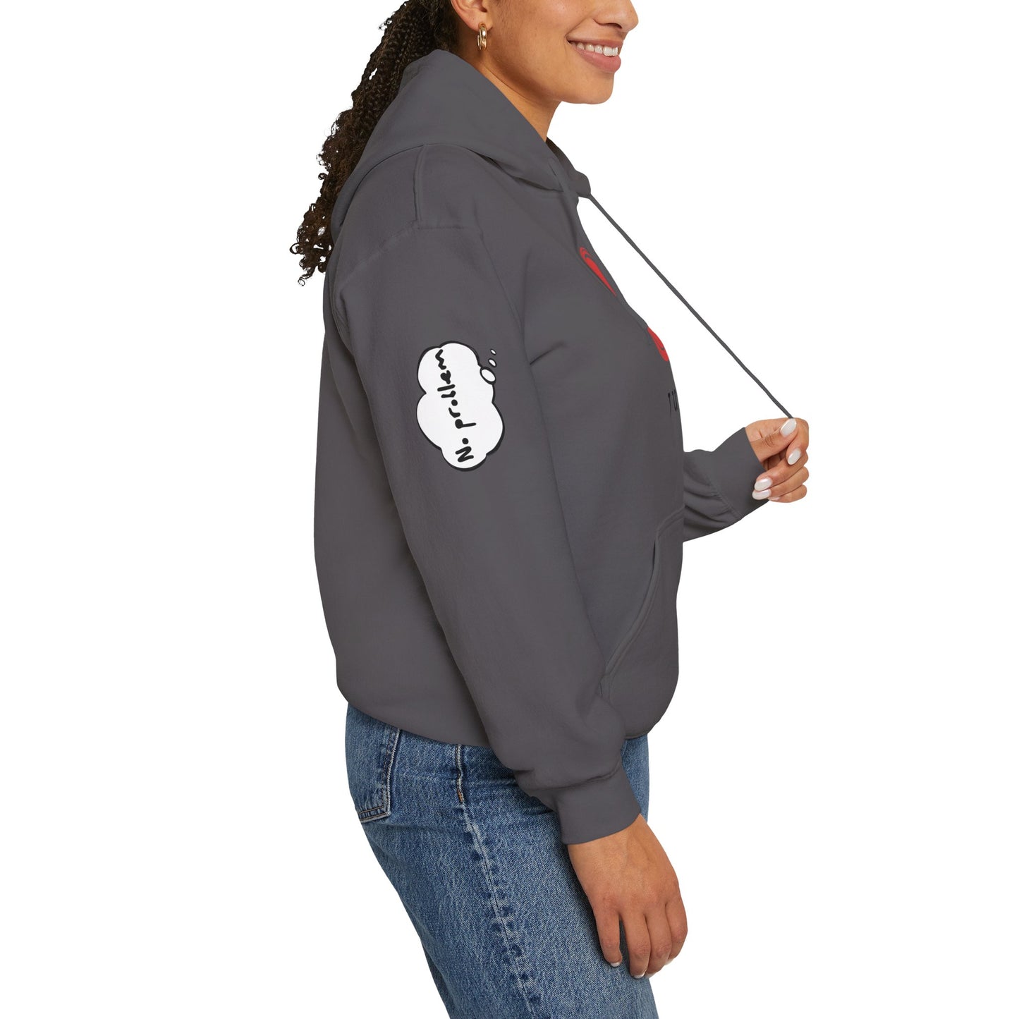 Japanese-Inspired Unisex Heavy Blend™ Hoodie - Minimalist Cloud & Circle Design