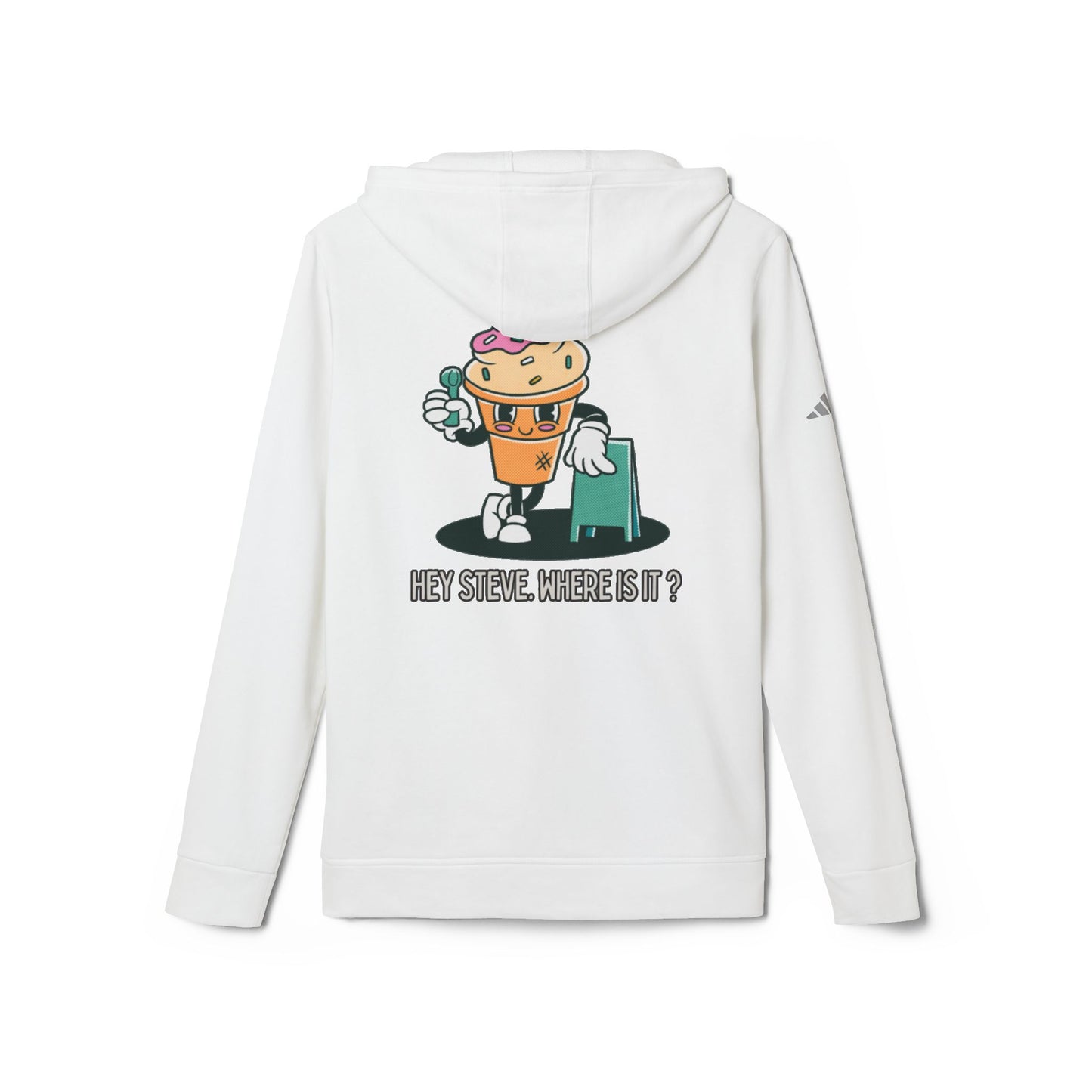 Fleece Hoodie with Funny Ice Cream Design
