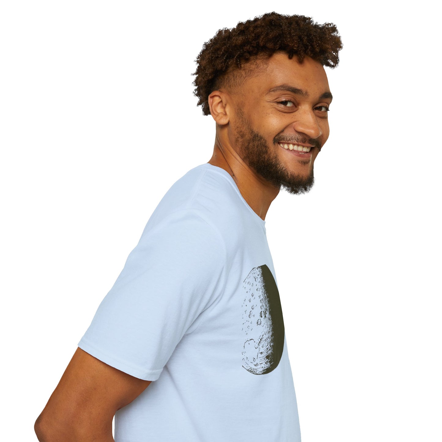 Wolf Howling at Moon Unisex Softstyle T-Shirt - Perfect for Nature Lovers