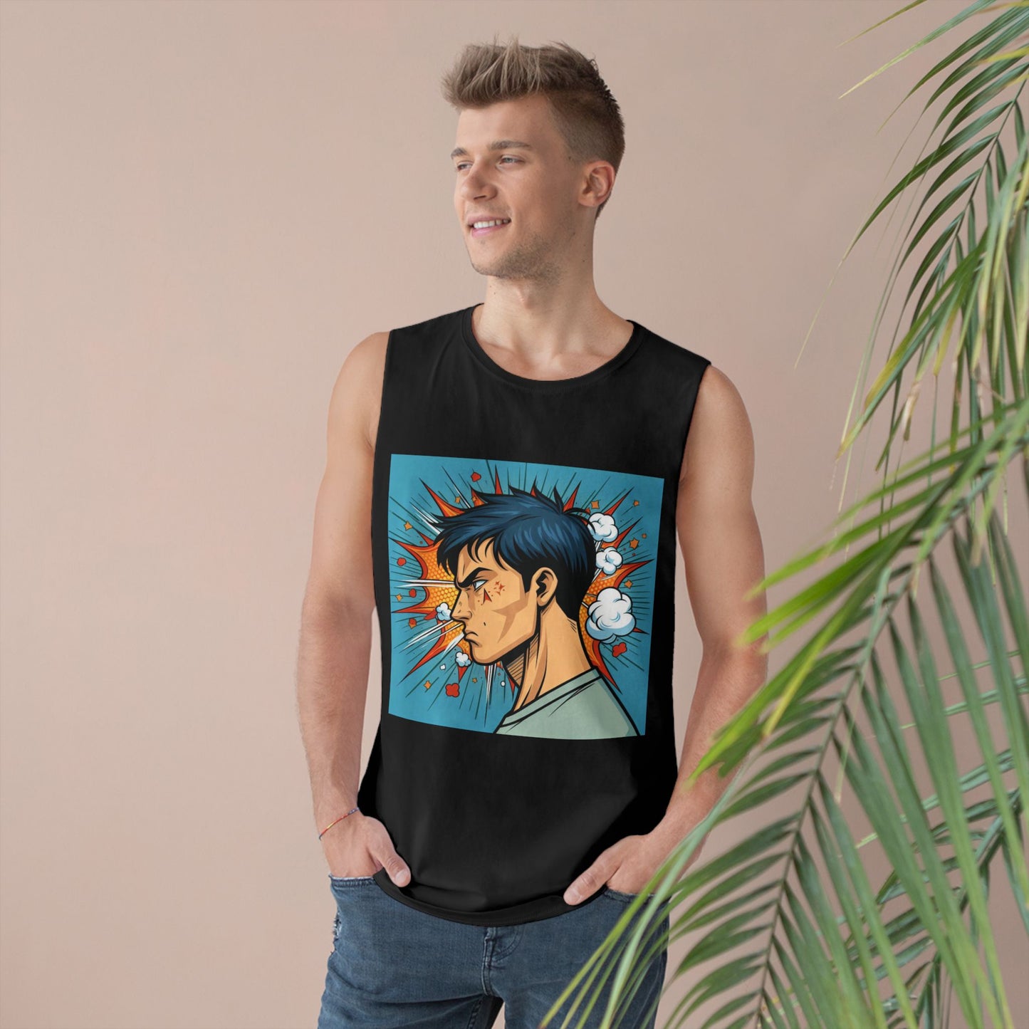 Unisex Comic Explosion Tank Top - Graphic Tee for Casual Style