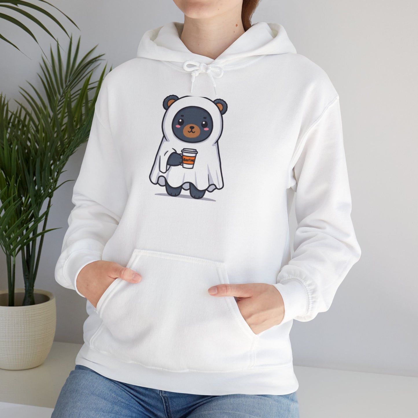 Cute Panda Hoodie with Coffee - Unisex Heavy Blend Sweatshirt