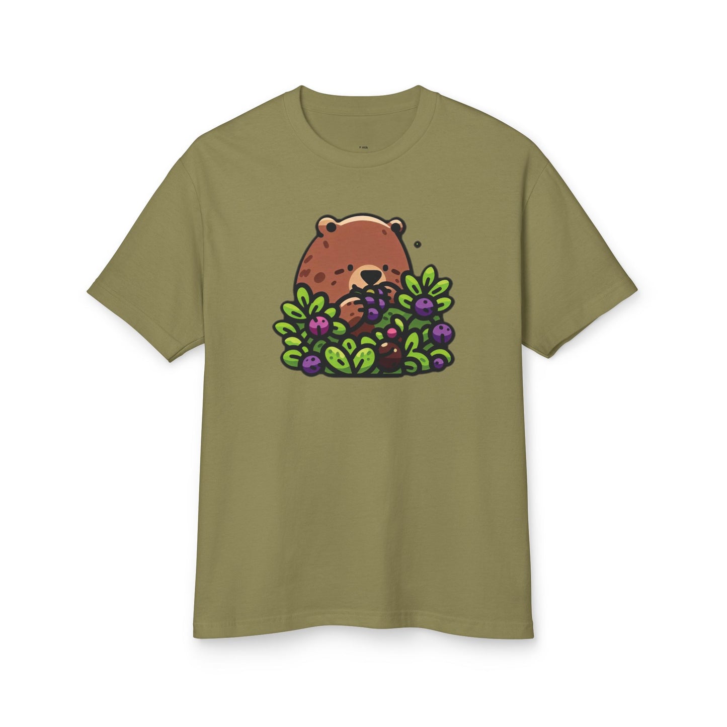 Cute Bear Among Flowers Tee, Graphic T-Shirt, Unisex Cotton Tee, Nature Lovers Gift, Casual Outfit, Summer Style