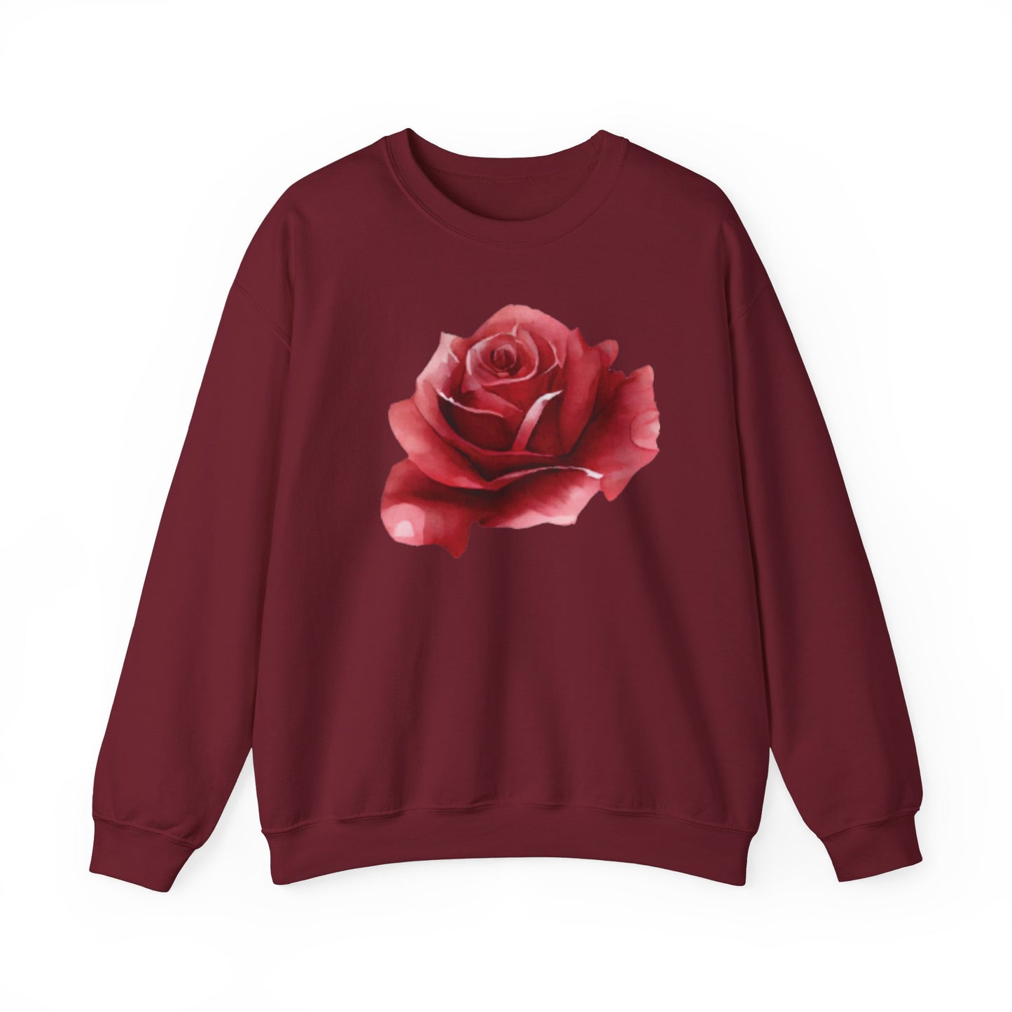 Romantic Rose Crewneck Sweatshirt for Cozy Casual Style