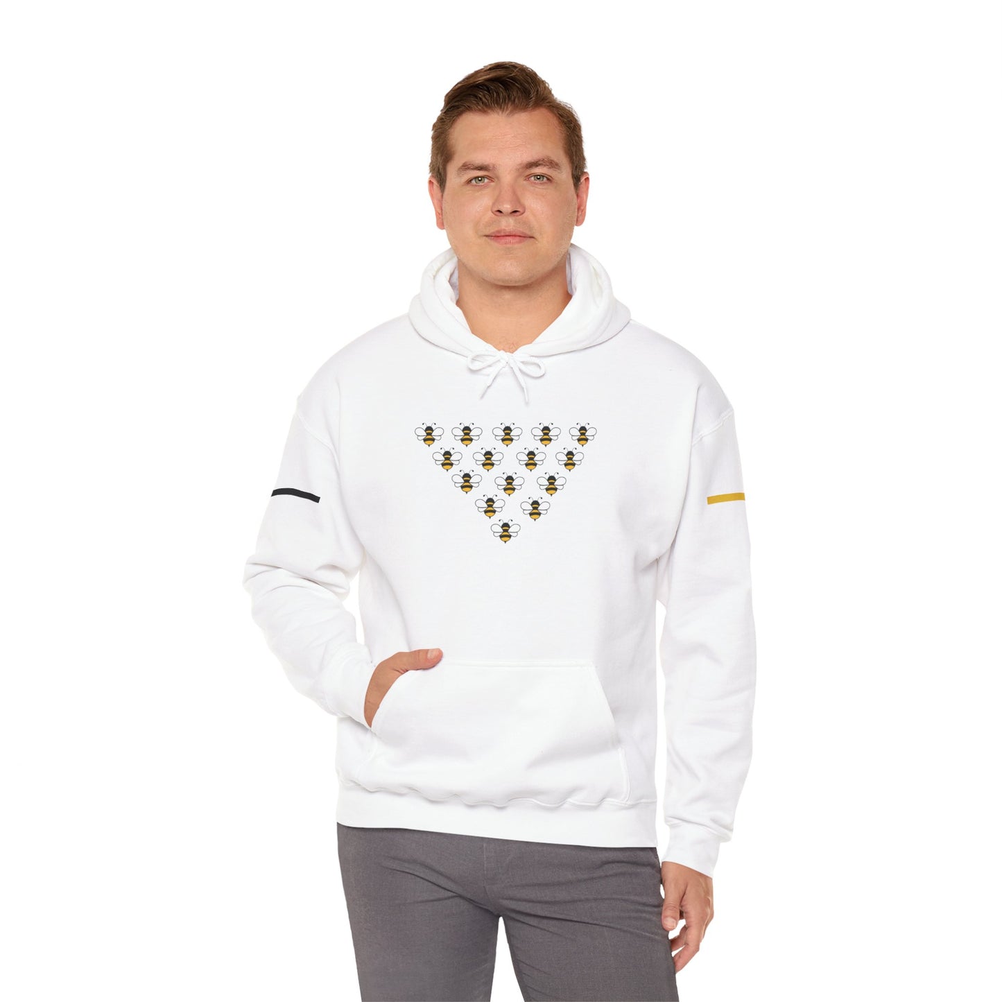 Bee Pattern Unisex Hoodie - Cozy, Stylish Sweatshirt for Nature Lovers