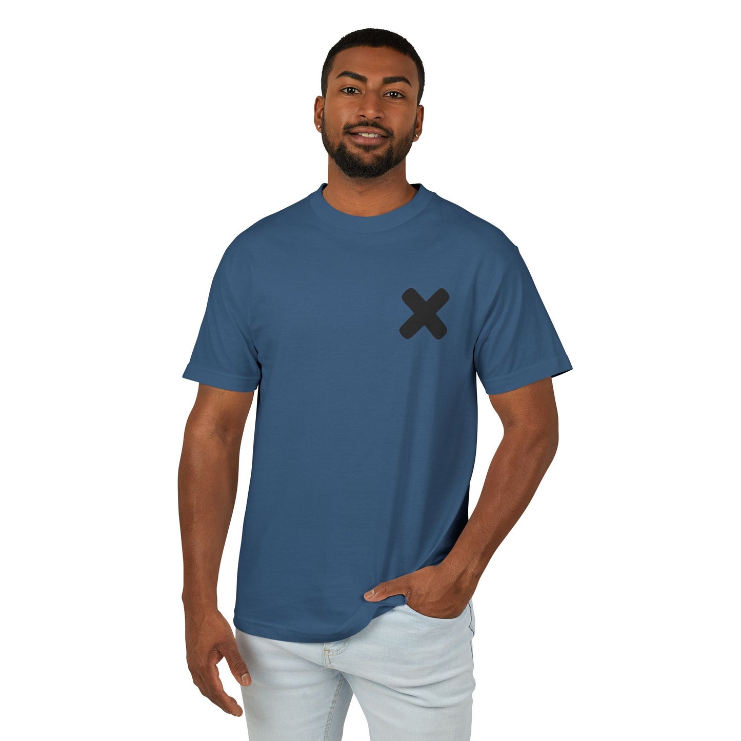 Unisex Heavyweight Cotton Tee with Minimalist Design