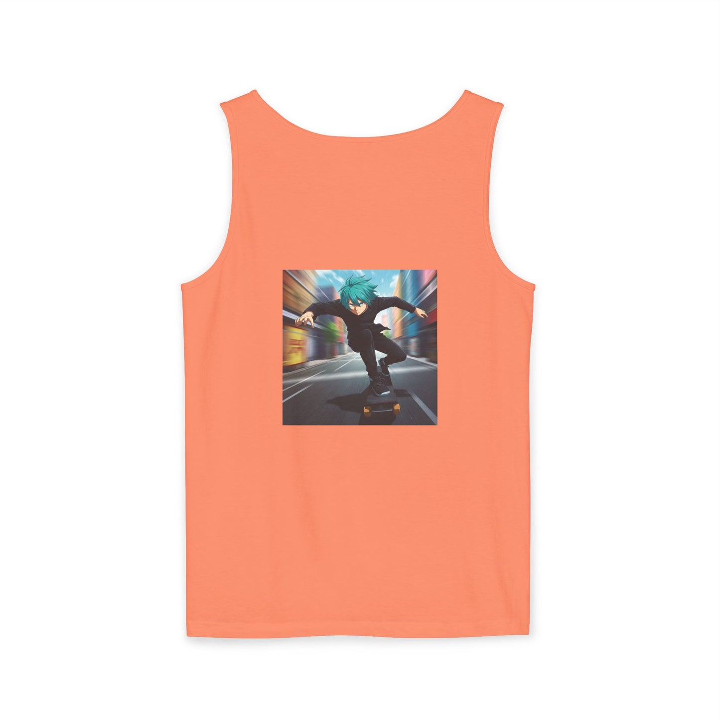 Skateboarding Spirit Tank Top, Summer Casual Wear, Skate Style Shirt, Beach Day Apparel, Gift for Him, Unisex Fashion