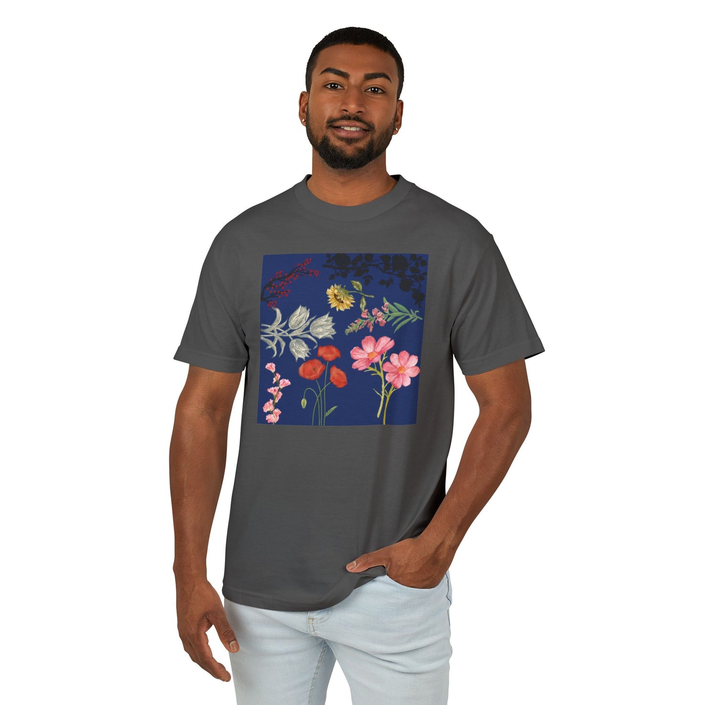 Botanical Print Cotton Tee - Perfect for Spring & Nature Lovers