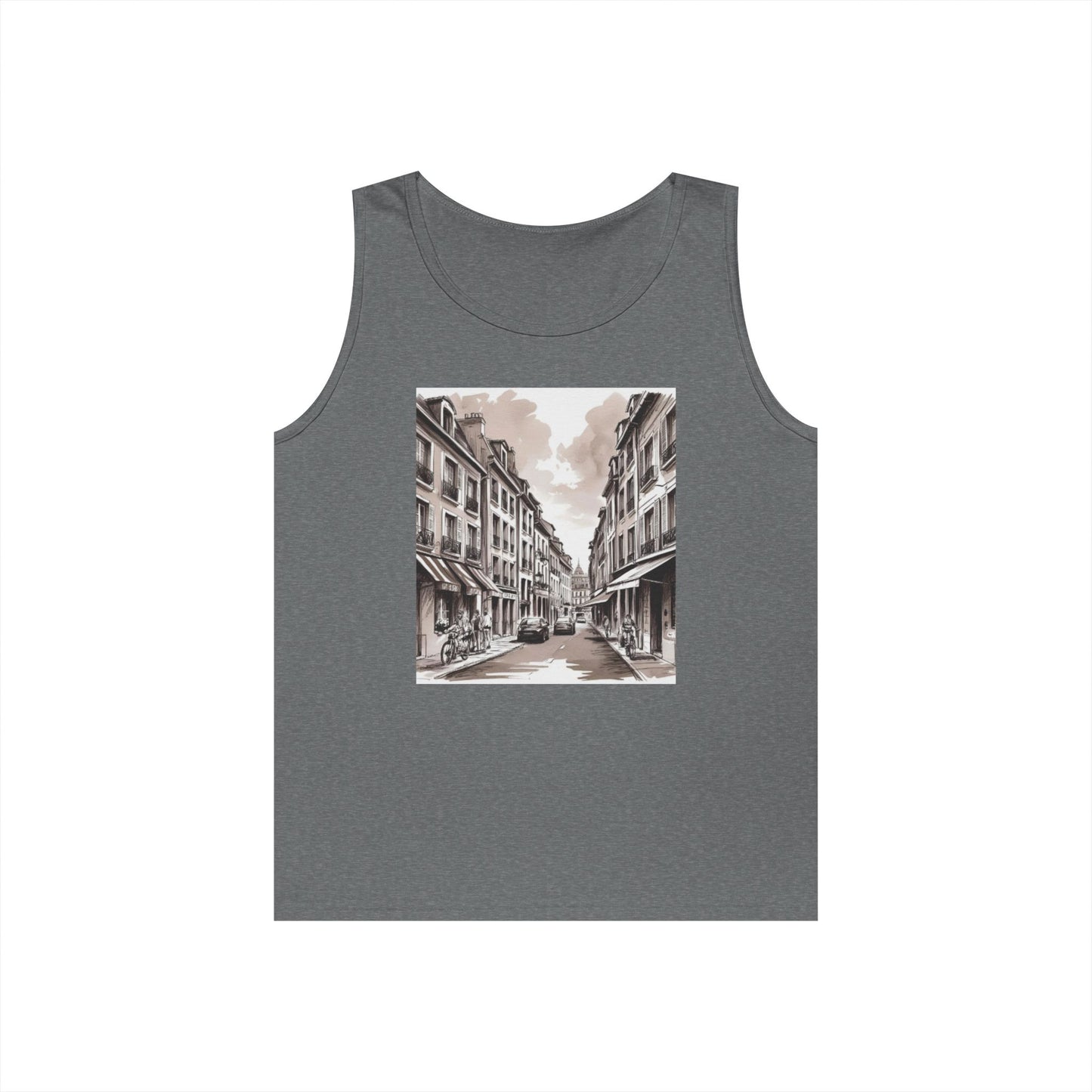 Vintage Cityscape Unisex Heavy Cotton Tank Top