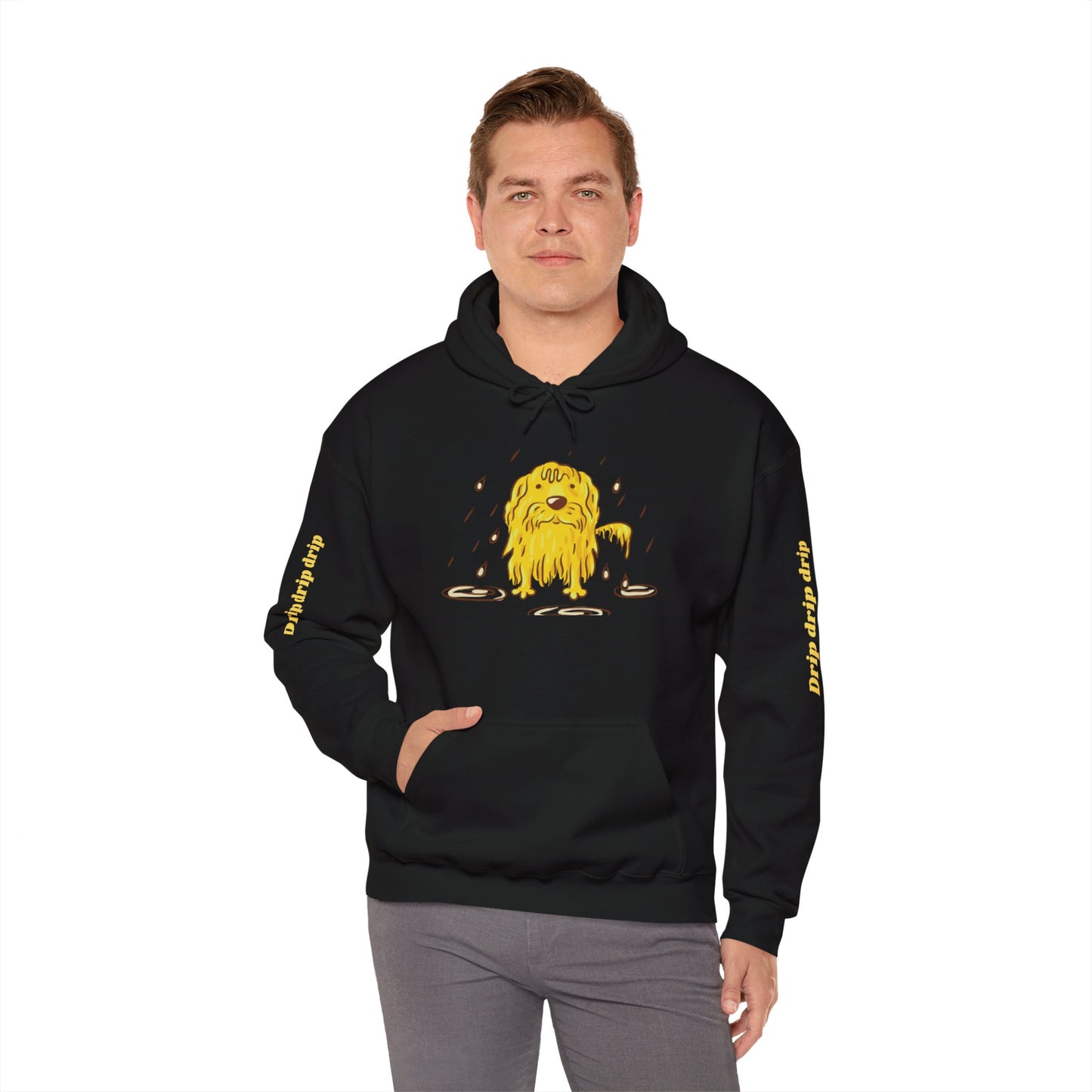 Playful Drip Graphic Unisex Hoodie - Perfect for Casual Outings & Cozy Days