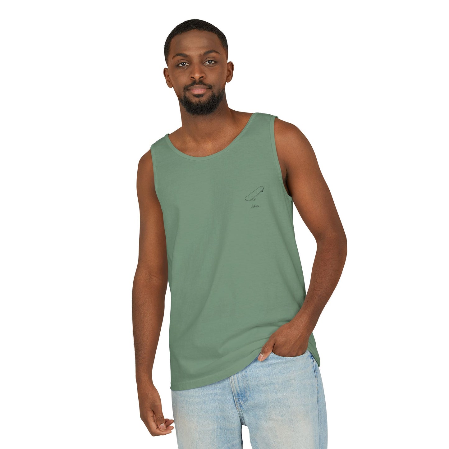 Skateboarding Spirit Tank Top, Summer Casual Wear, Skate Style Shirt, Beach Day Apparel, Gift for Him, Unisex Fashion
