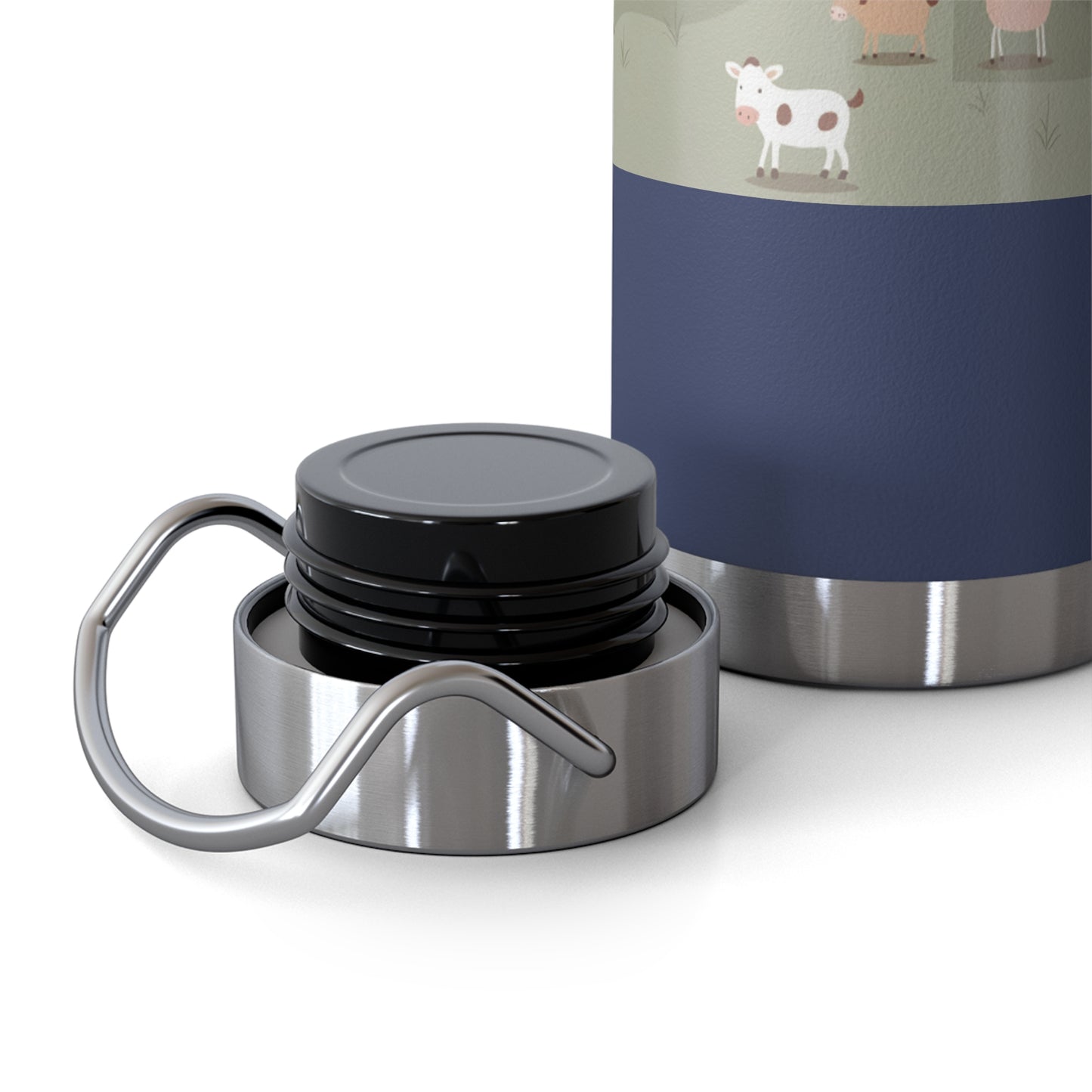 Farmhouse Style Copper Vacuum Insulated Bottle - 22oz with Pastoral Design