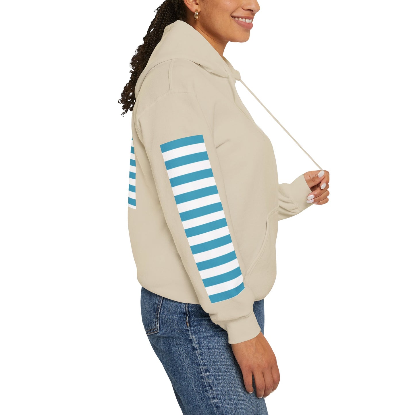 Unisex Striped Heavy Blend Hoodie - Cozy Fashion Statement