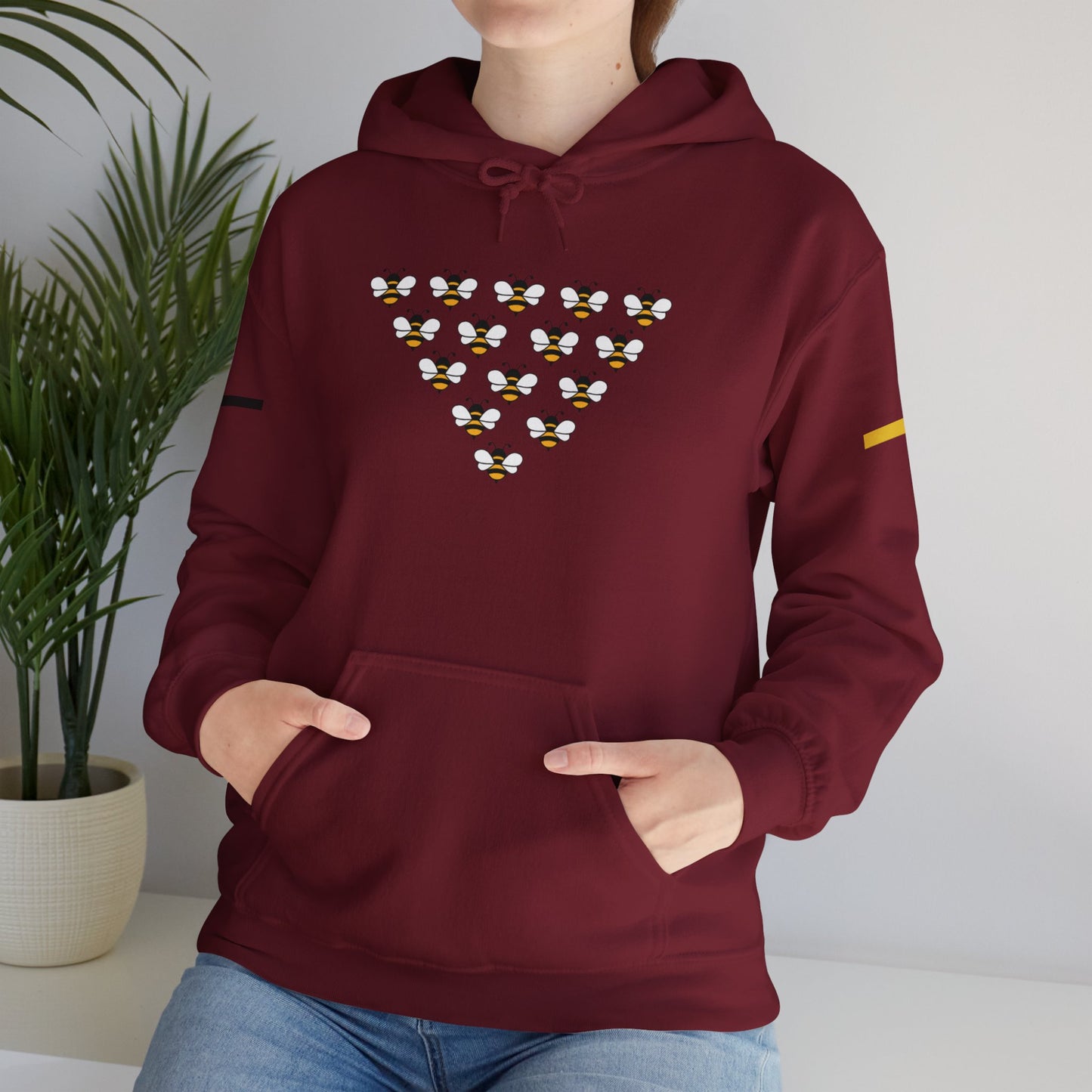 Bee Pattern Unisex Hoodie - Cozy, Stylish Sweatshirt for Nature Lovers