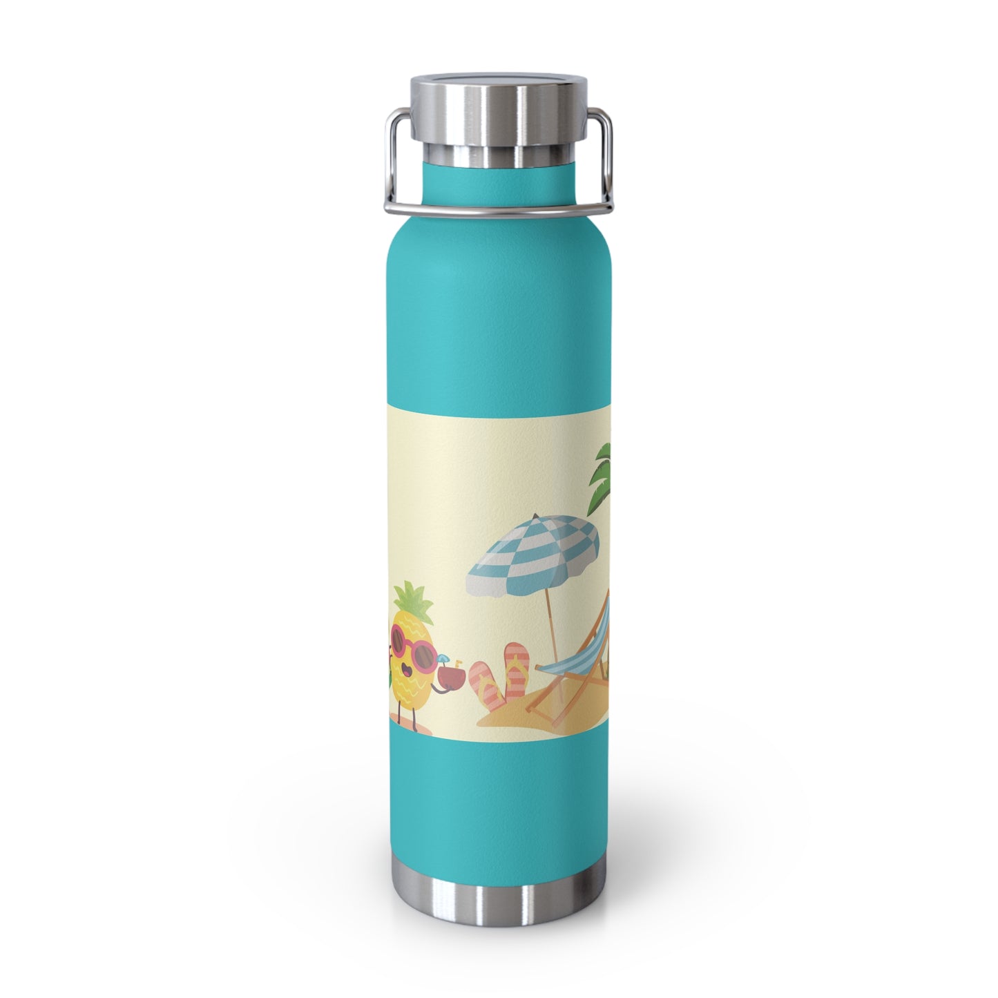 Tropical Fun Insulated Bottle - 22oz, Summer Vibes with Cute Fruit Characters